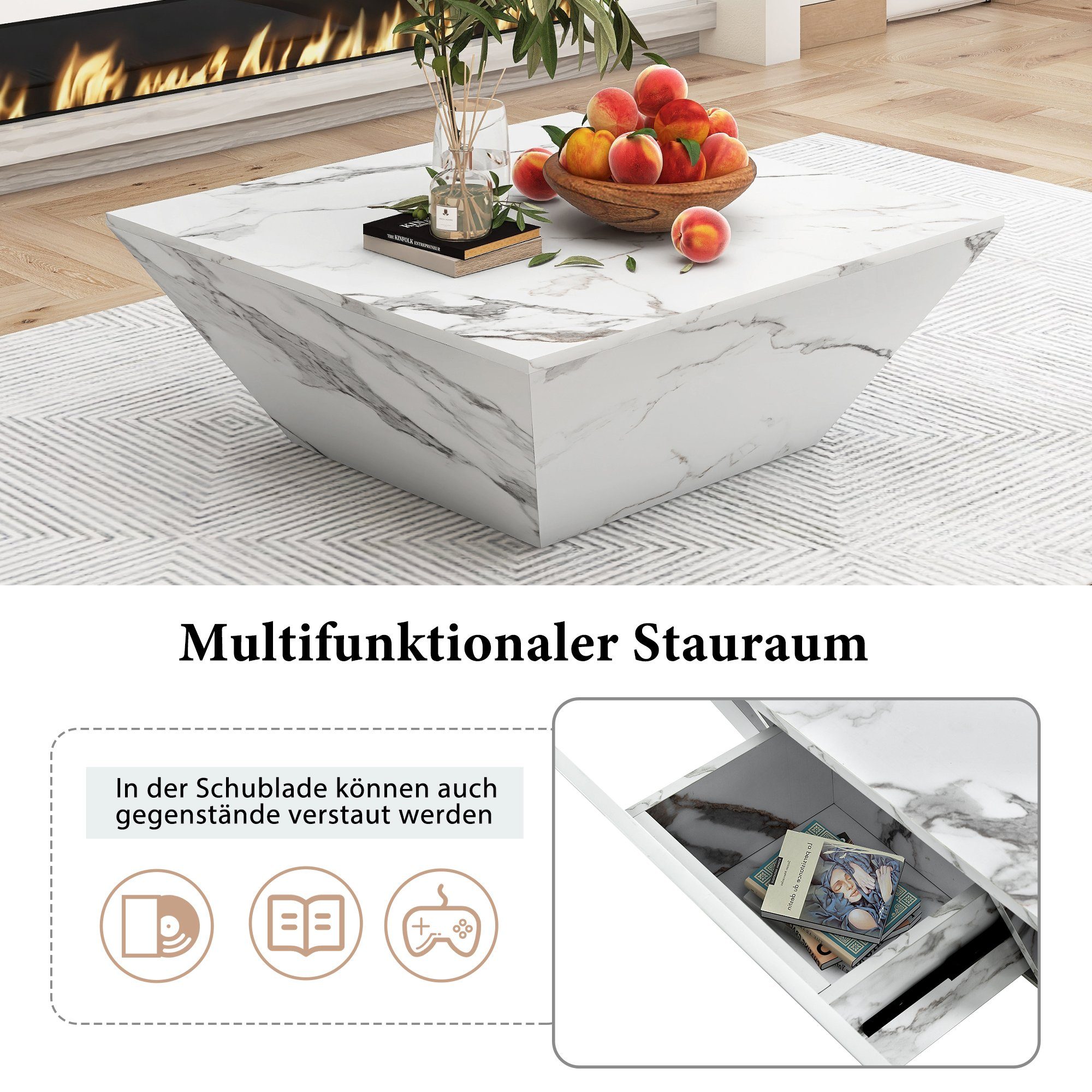 Merax Couchtisch aus Holz, Beistelltisch mit günstig online kaufen
