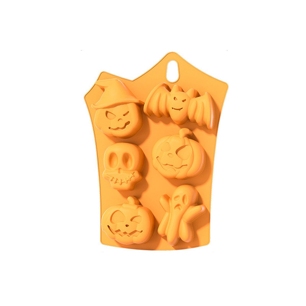 Sorvyzxn Backform Halloween-Silikonformen, Halloween-Backformen, Halloween-Kürbis, Geeignet für Halloween-Kuchen, Pralinen, Muffins usw.