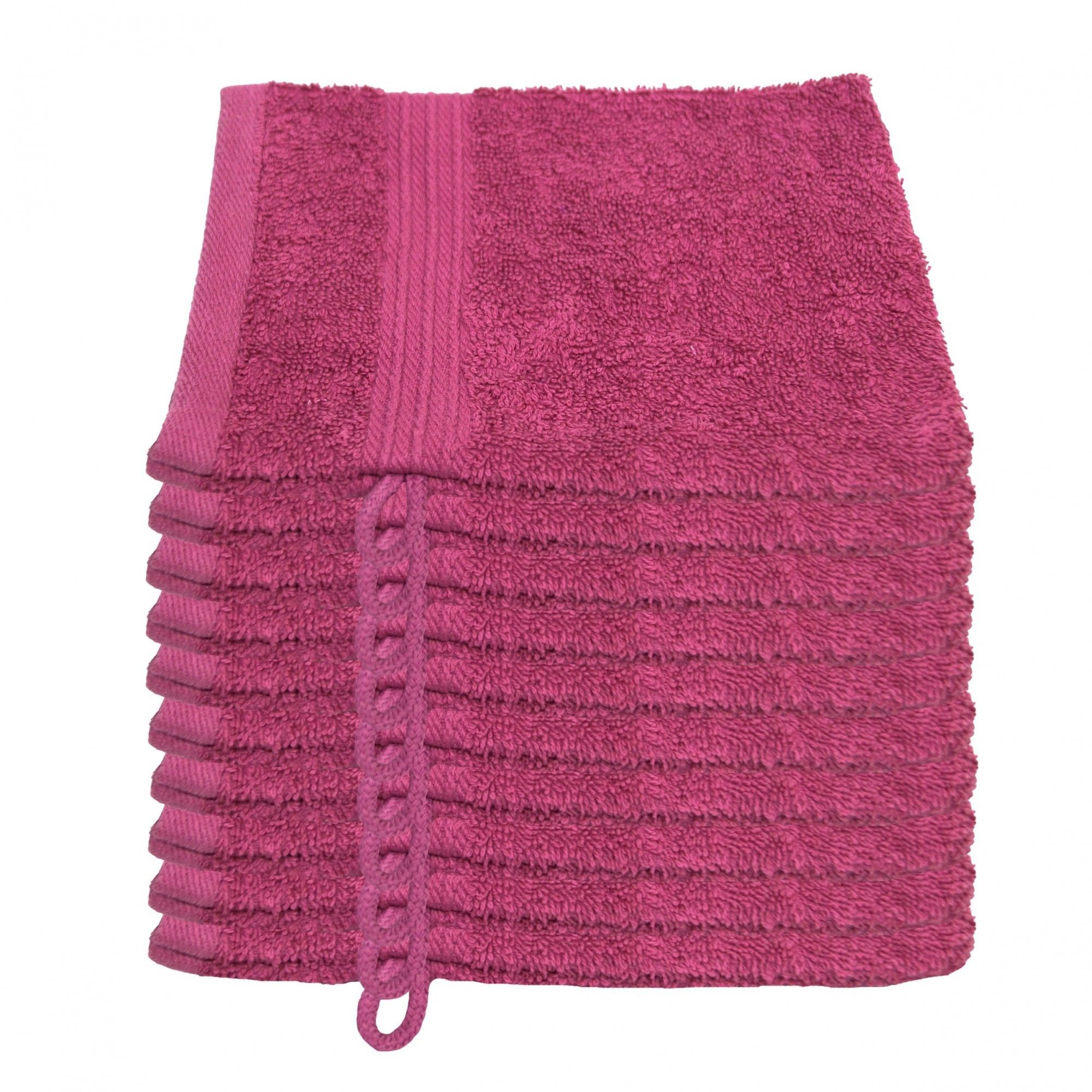 Julie Julsen Waschhandschuh 10-Waschhandschuh-Pink-Waschhandschuh 15 x 21 cm, (10-St)