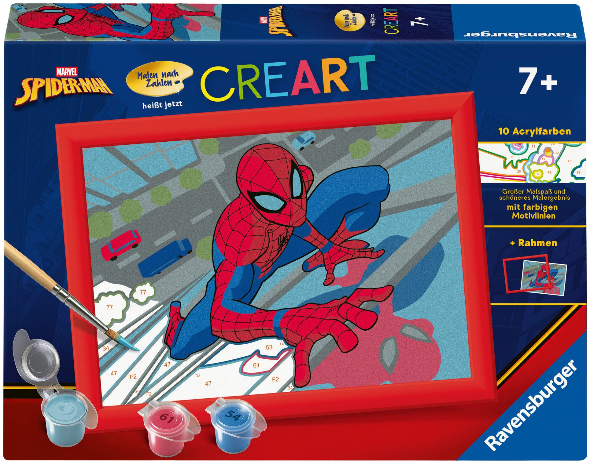 Ravensburger Malen nach Zahlen CreArt, Der legendäre Spider-Man, Made in Europe