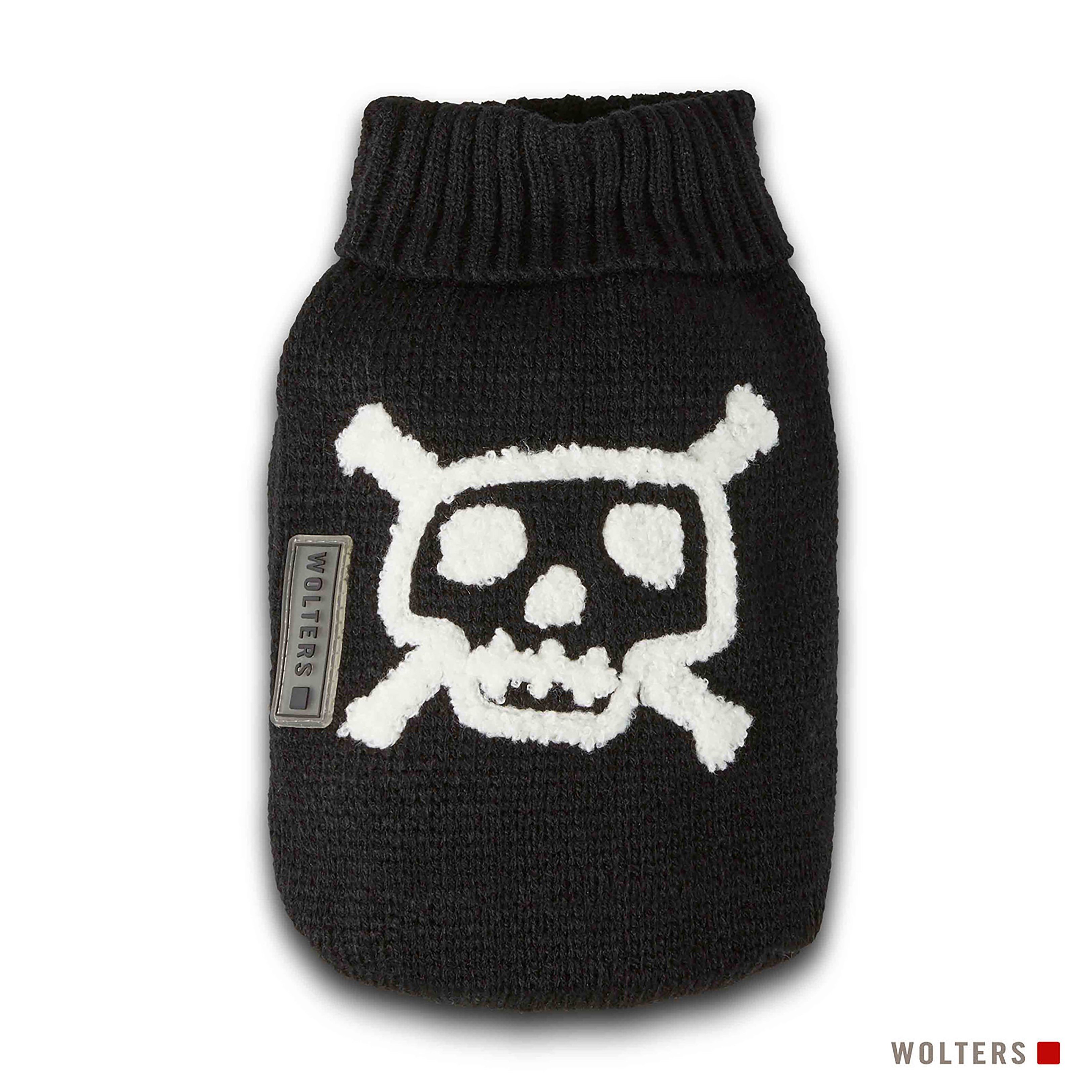 Wolters Hundepullover Strickpullover Totenkopf schwarz/weiß