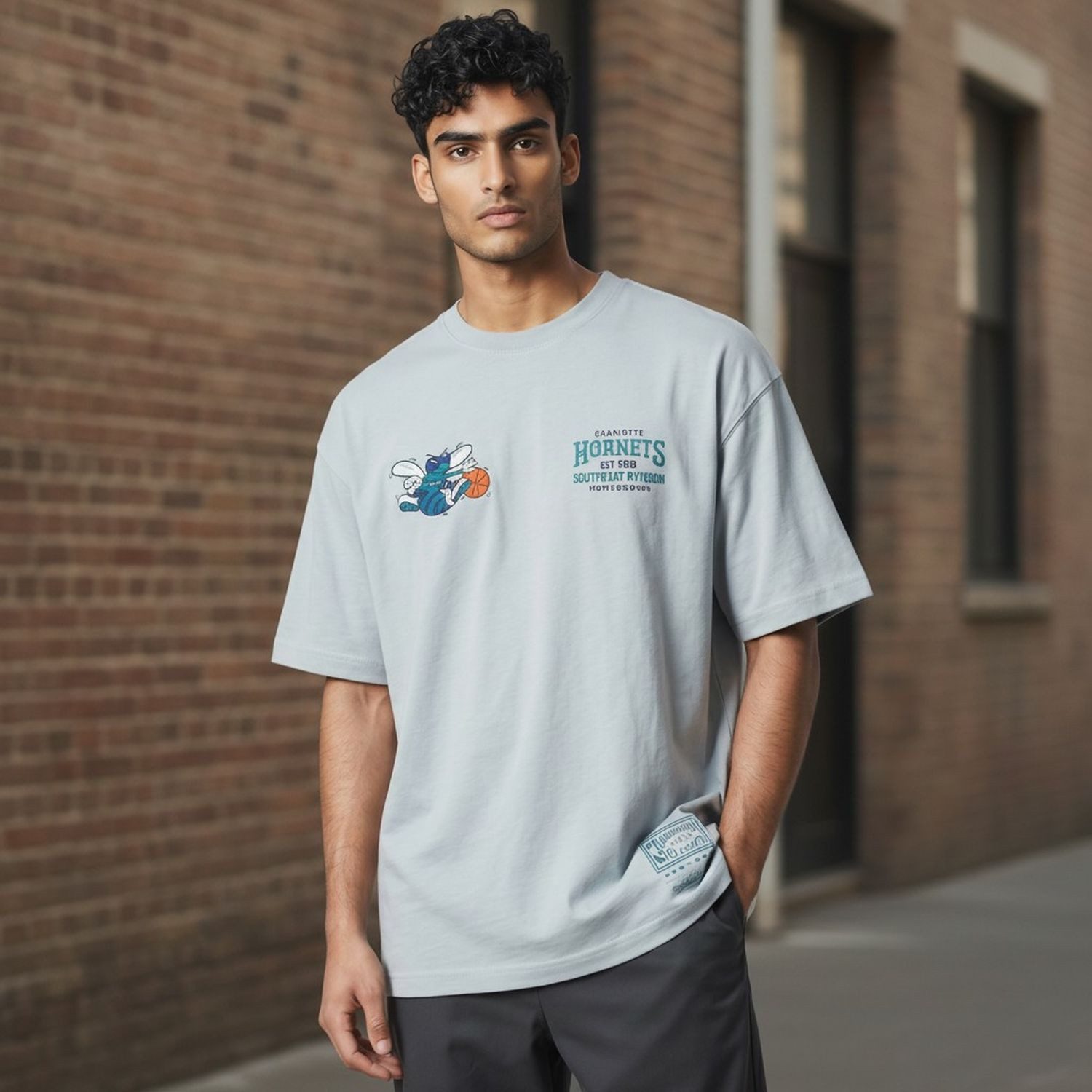 Mitchell & Ness Print-Shirt Boxy HOMEGROWN Charlotte Hornets