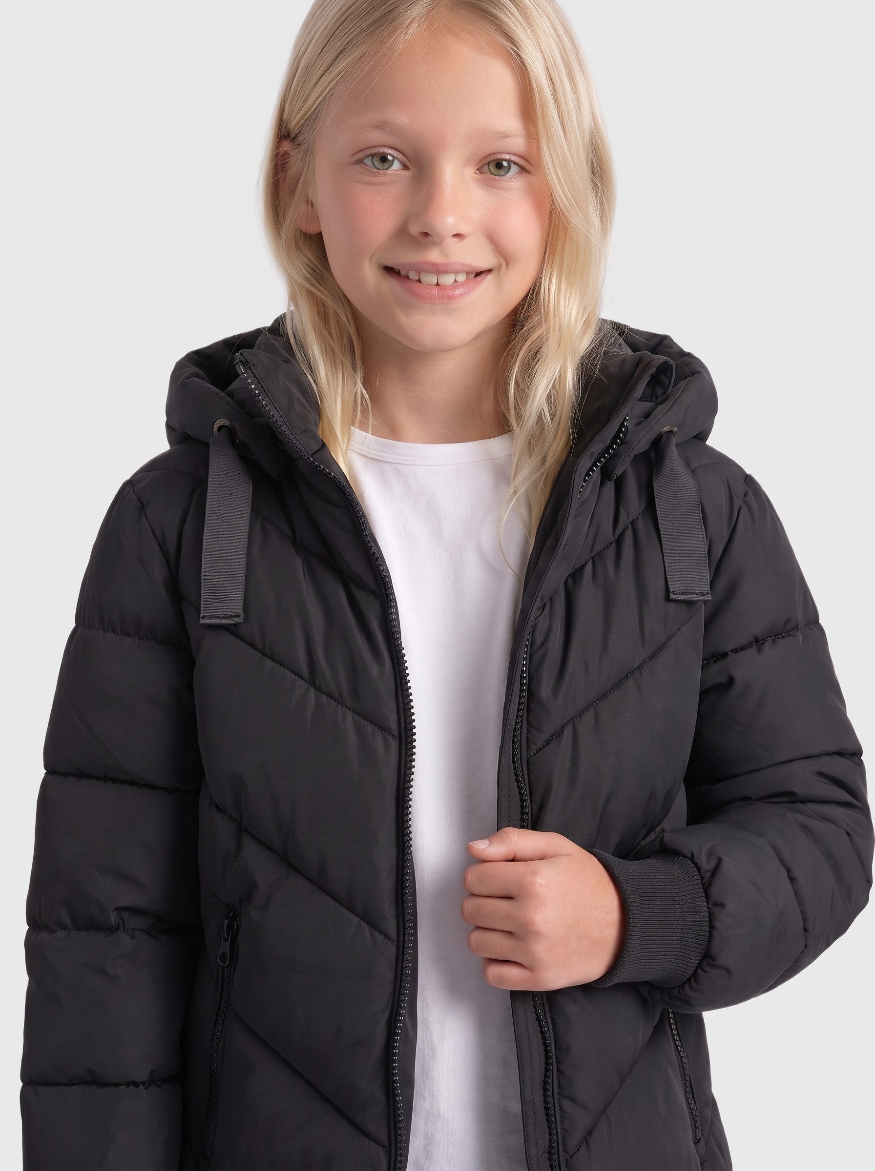KIDS ONLY Steppjacke KOGSKYLAR HOOD JACKET VD OTW Langjacke mit abnehmbarer Kapuze