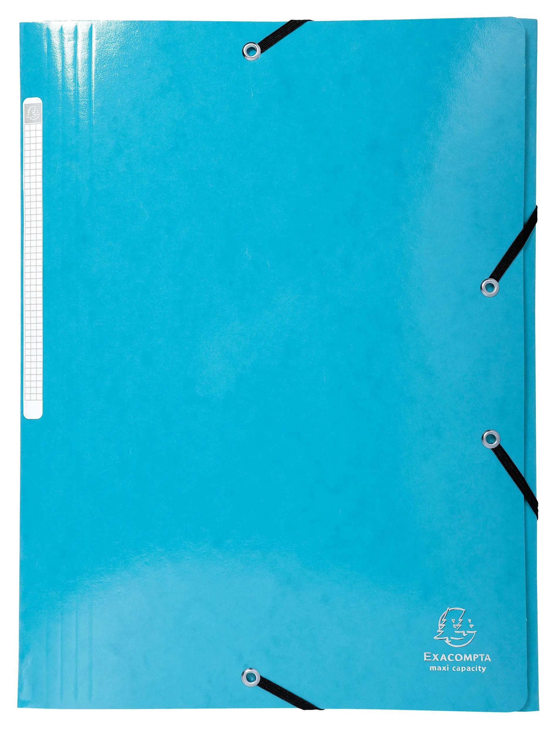 Organisationsmappe 25x Sammelmappe +3 Klappen Gummizug MAXI Karton A4 Hellblau 55827E