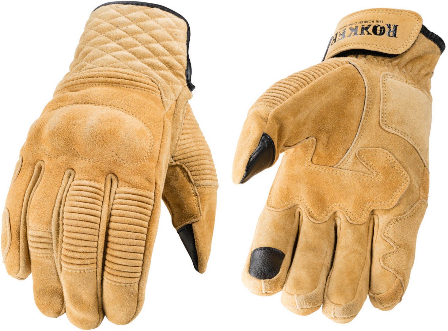 Rokker Motorradhandschuhe Tucson Rough Motorrad Handschuhe protektoren