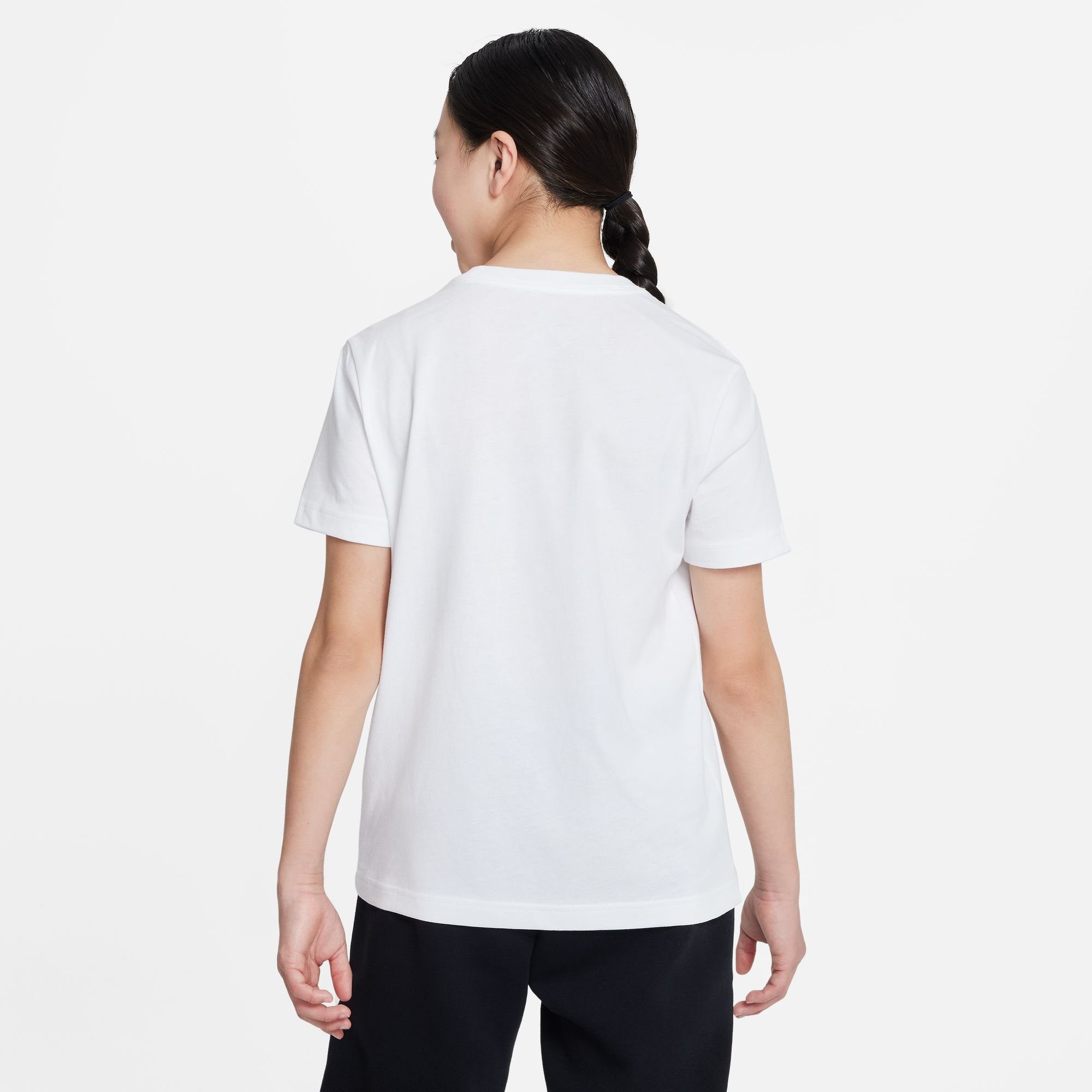 Nike Sportswear T-Shirt T-SHIRT BIG KIDS' WHITE/BLACK (GIRLS)