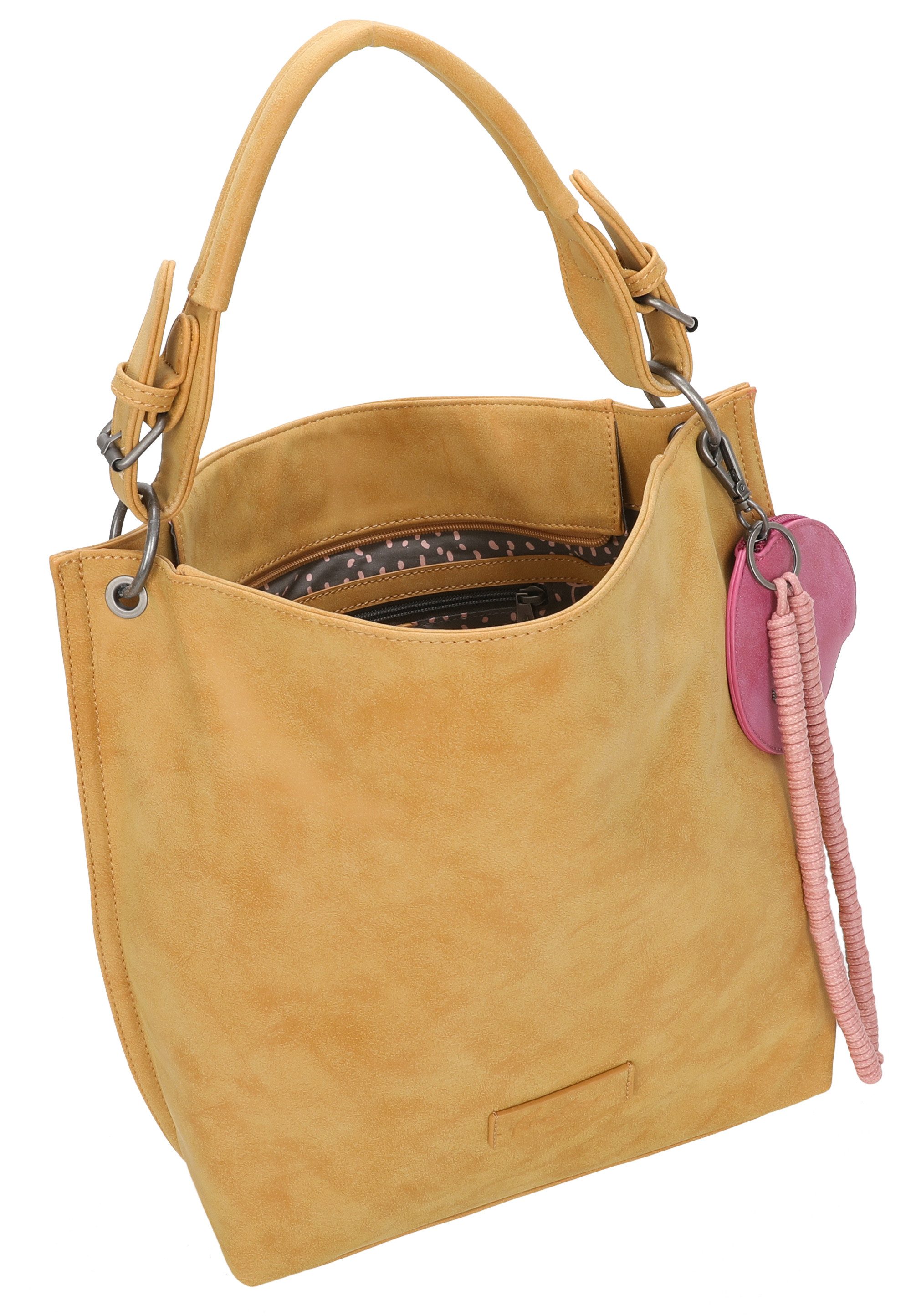 Fritzi aus Preußen Schultertasche Fritzi01N, mit abnehmbarer Schlüsselschlange und Taschenanhänger