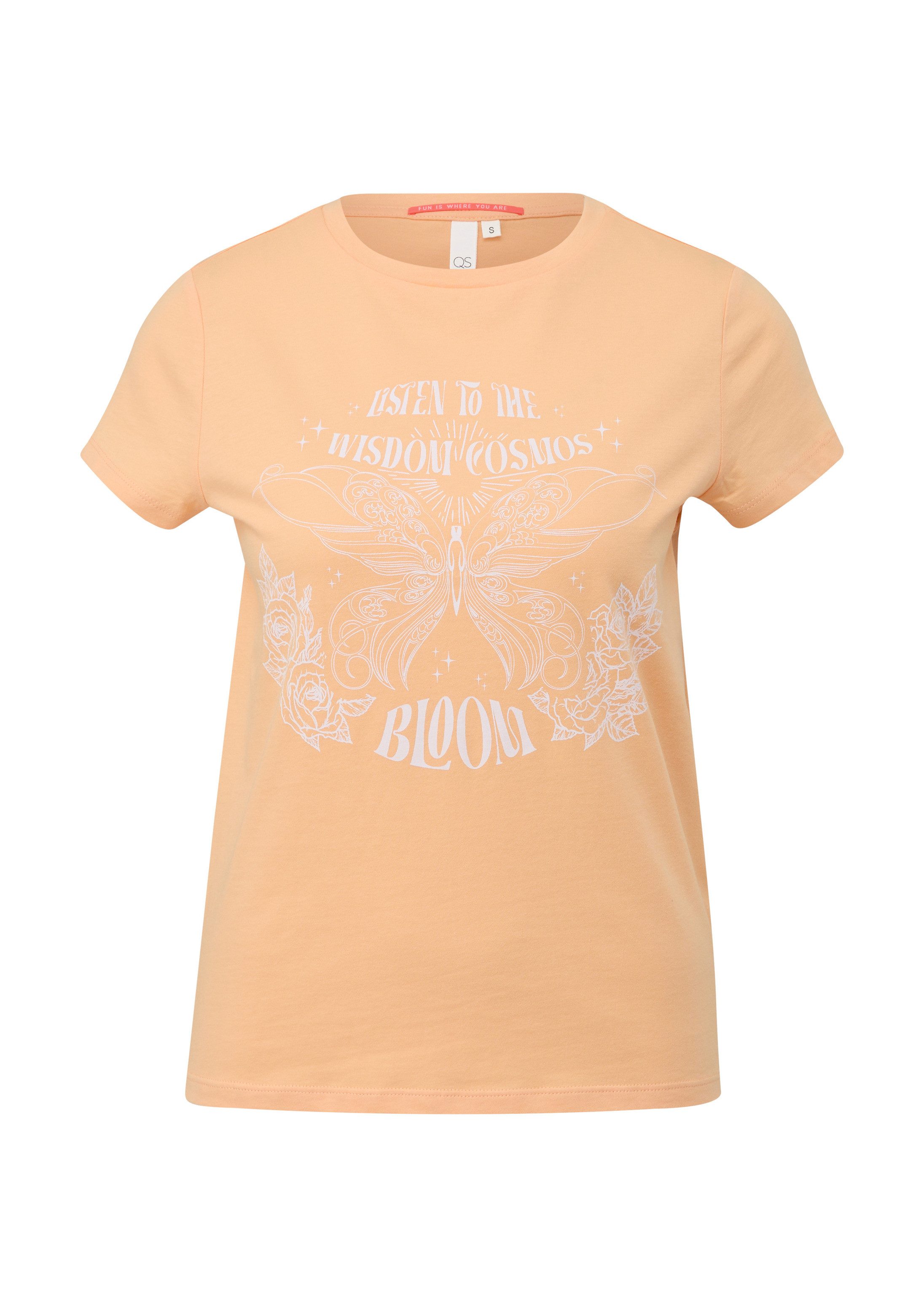 QS Kurzarmshirt T-Shirt T-Shirt mit Frontprint