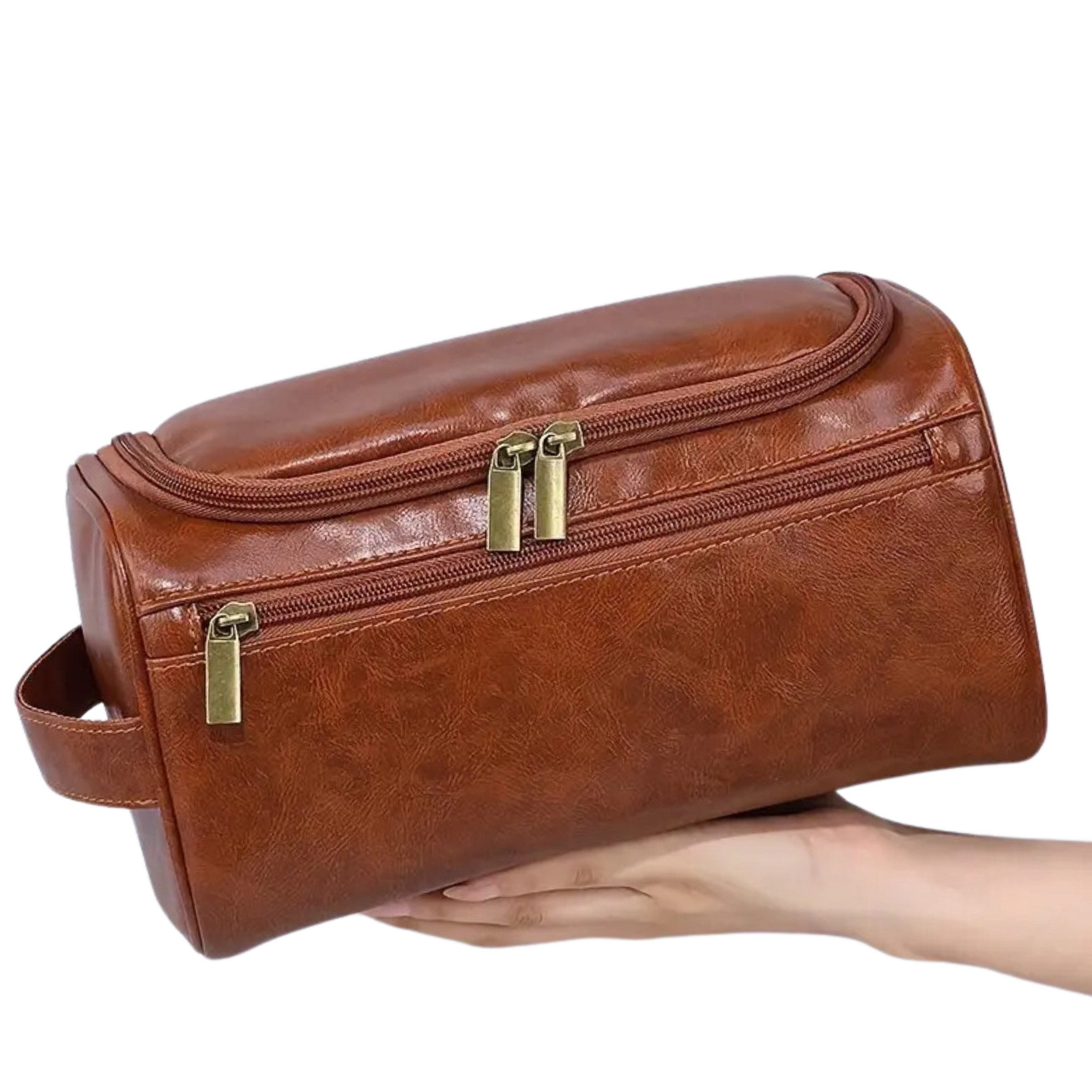 Renna Leather Kulturbeutel Weihnachtsgeschenk Leder Kulturbeutel Personalisiert