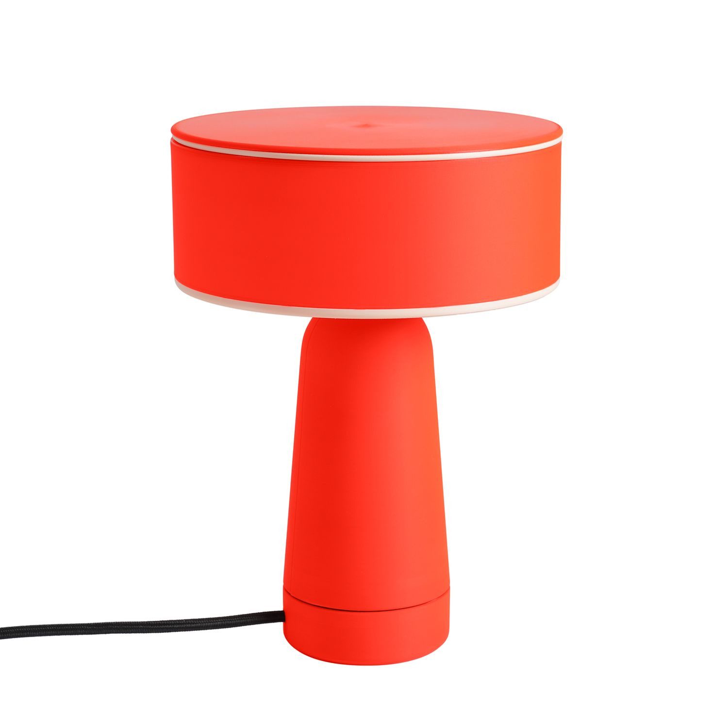 Licht-Erlebnisse Nachttischlampe EVIAN, ohne Leuchtmittel, Ø 20 cm rund 28 cm hoch Rot G9 Modern