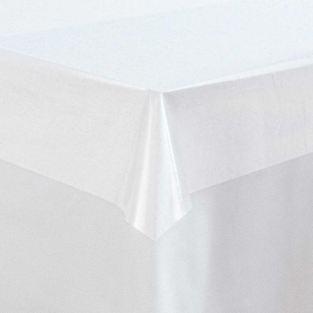 laro Tischdecke Wachstuch-Tischdecken Abwaschbar Folie Transparent. Glitter günstig online kaufen
