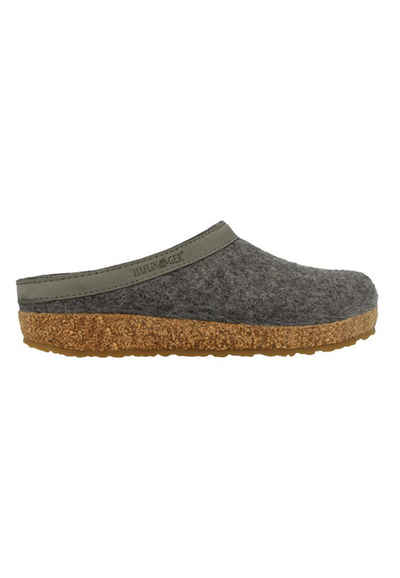 Haflinger Torben Grizzly Clog Сабо - 100% reiner Wollfilz, Anatomisches Korkfußbett