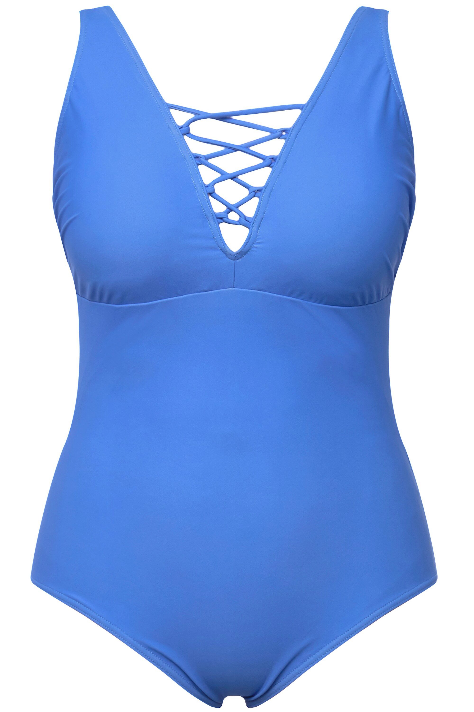 Ulla Popken Badeanzug Badeanzug Zierbänder Softcups günstig online kaufen