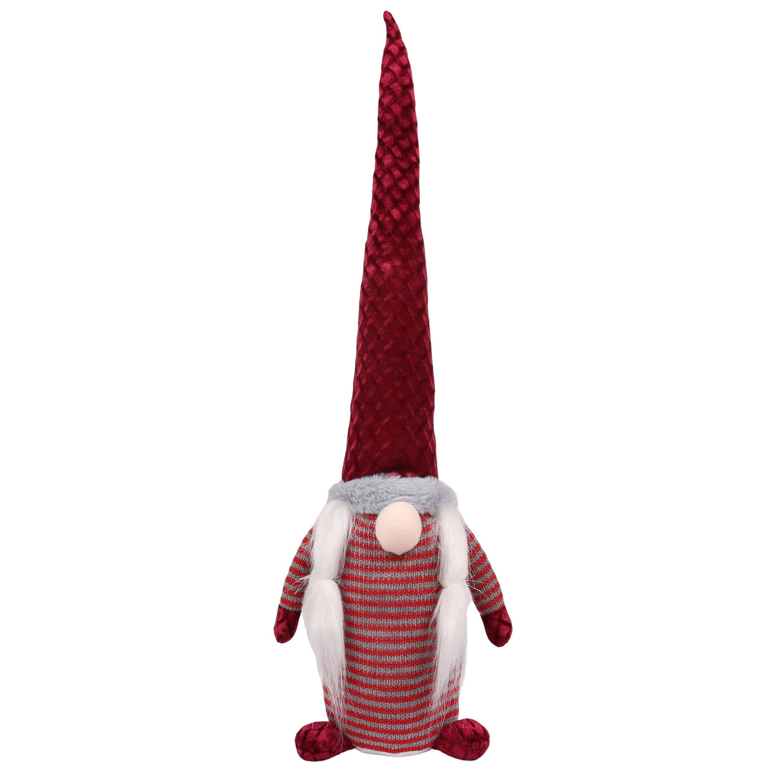 Sarcia.eu Weihnachtsfigur Dunkelroter Wichtel, Weihnachtswichtel 95cm