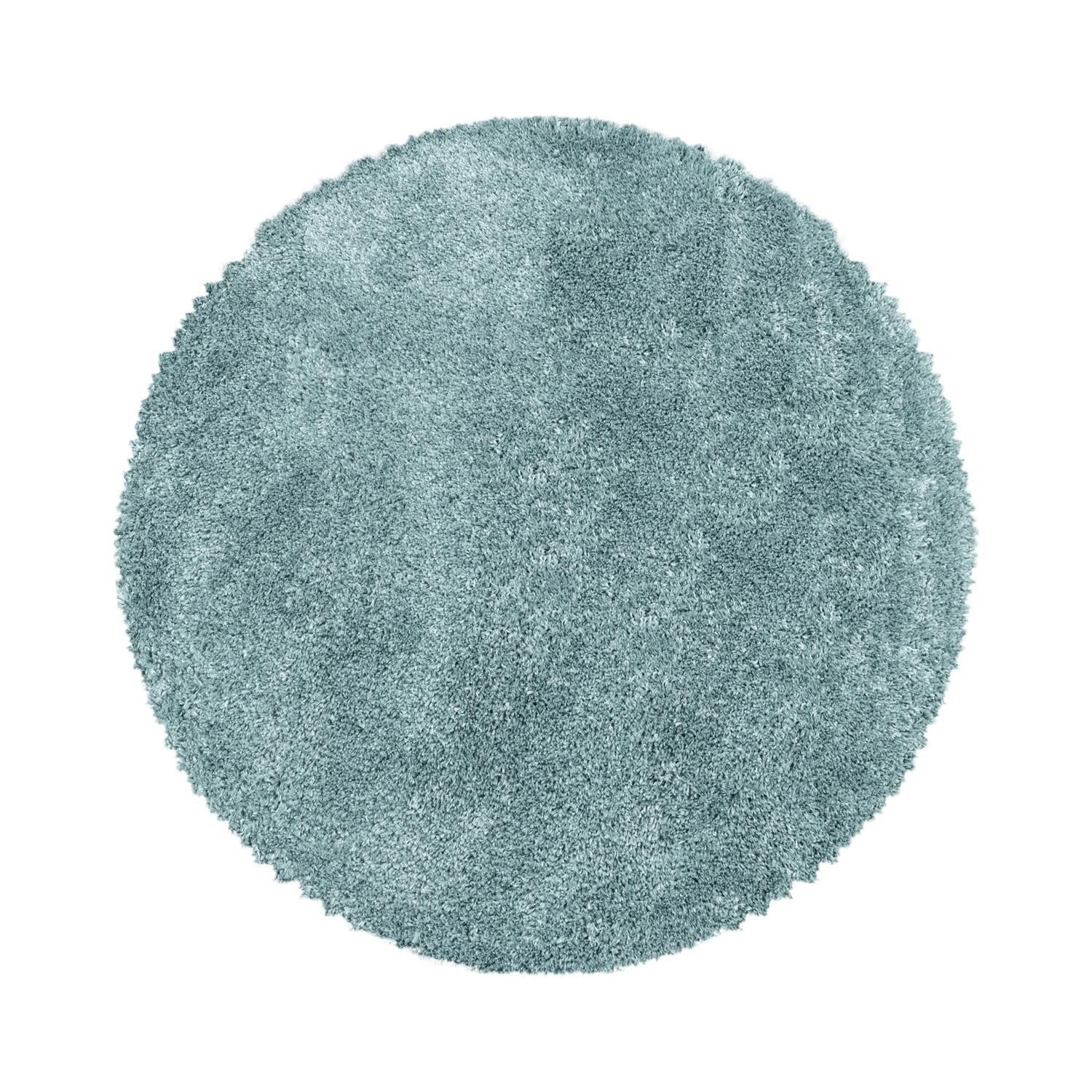 SchönesWohnen24 Hochflor-Teppich Hochflor Teppich FLUFFY Blau
