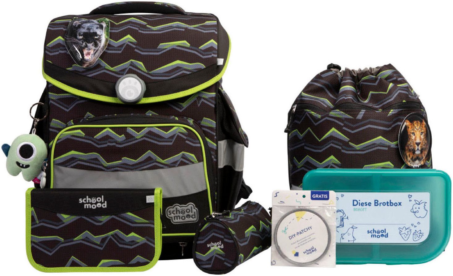 SCHOOL-MOOD® Schulranzen Timeless Pro (Set, 7-tlg)