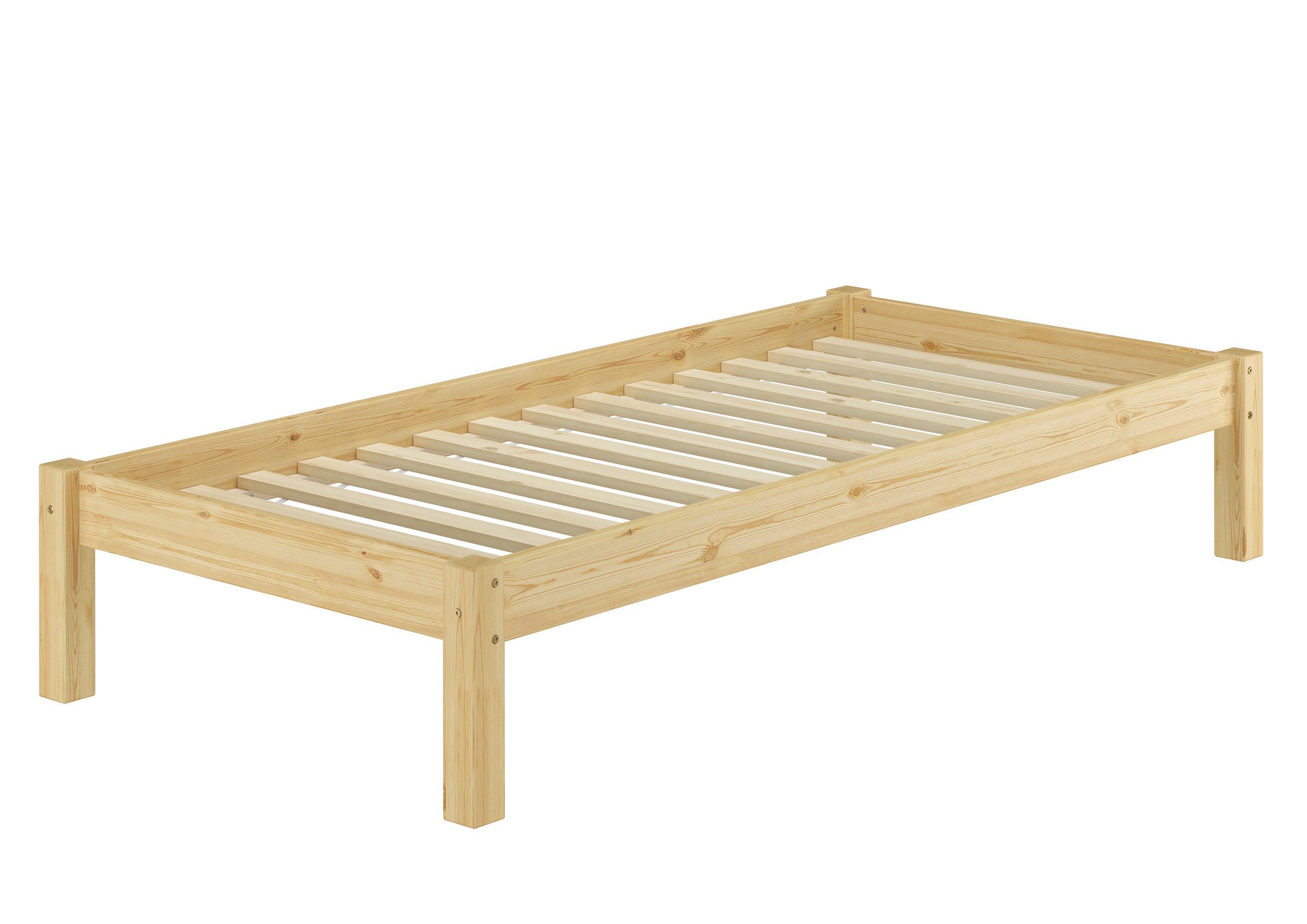 Massivholzbett Holzbett Einzelbett 80 x 200 cm Kiefer Massiv Bettrahmen