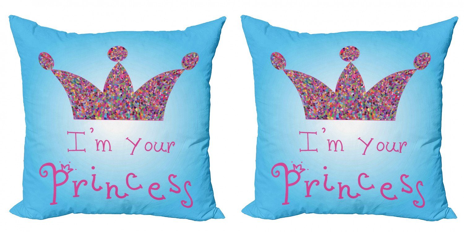 Digitaldruck, bin Accent Doppelseitiger Prinzessin Modern Ich Mosaik-Kronen-Tiara (2 eine Kissenbezüge Stück), Abakuhaus