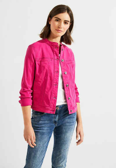 Cecil Outdoorjacke Cecil Color Jeansjacke in Cool Pink (1-St) Nicht Vorhanden