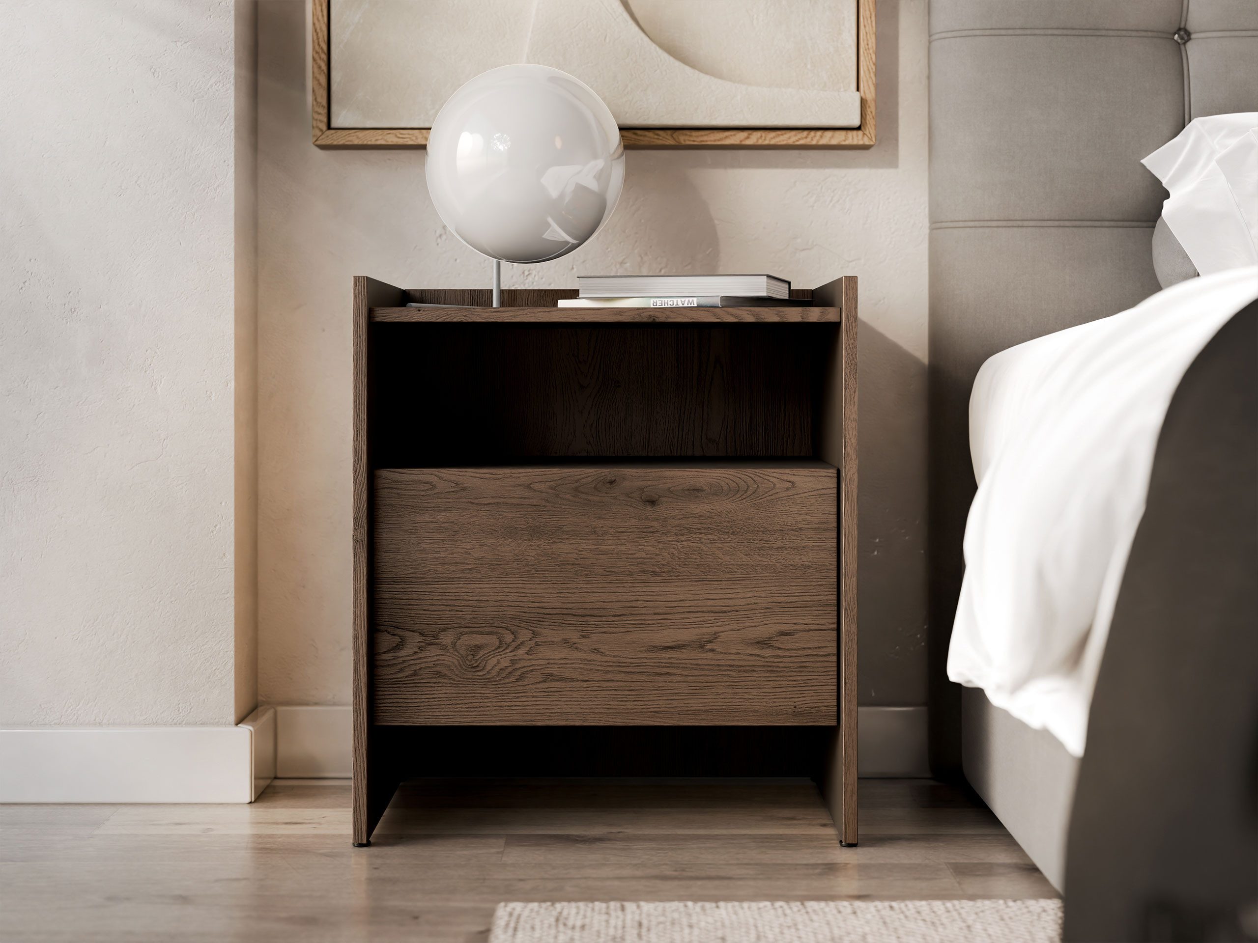 MIRJAN24 Nachttisch Japandi (mit Schublade), 53x38x60 cm günstig online kaufen