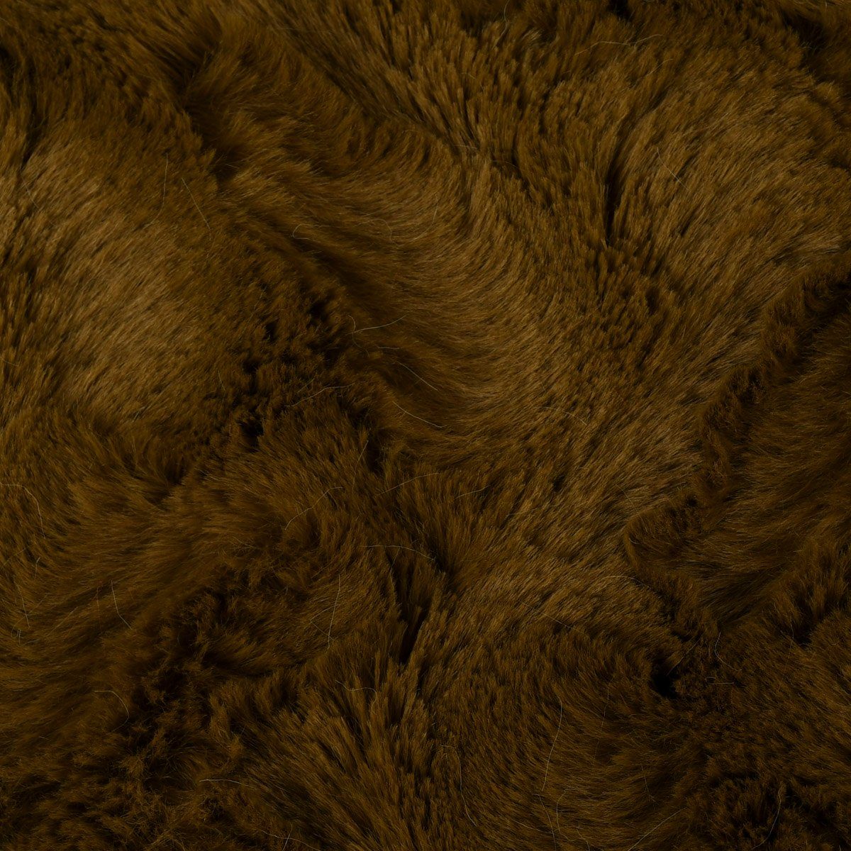 Thumbnail - SCHÖNER LEBEN. Stoff Fellimitat Kunstfell Wellen khaki 1,5m Breite