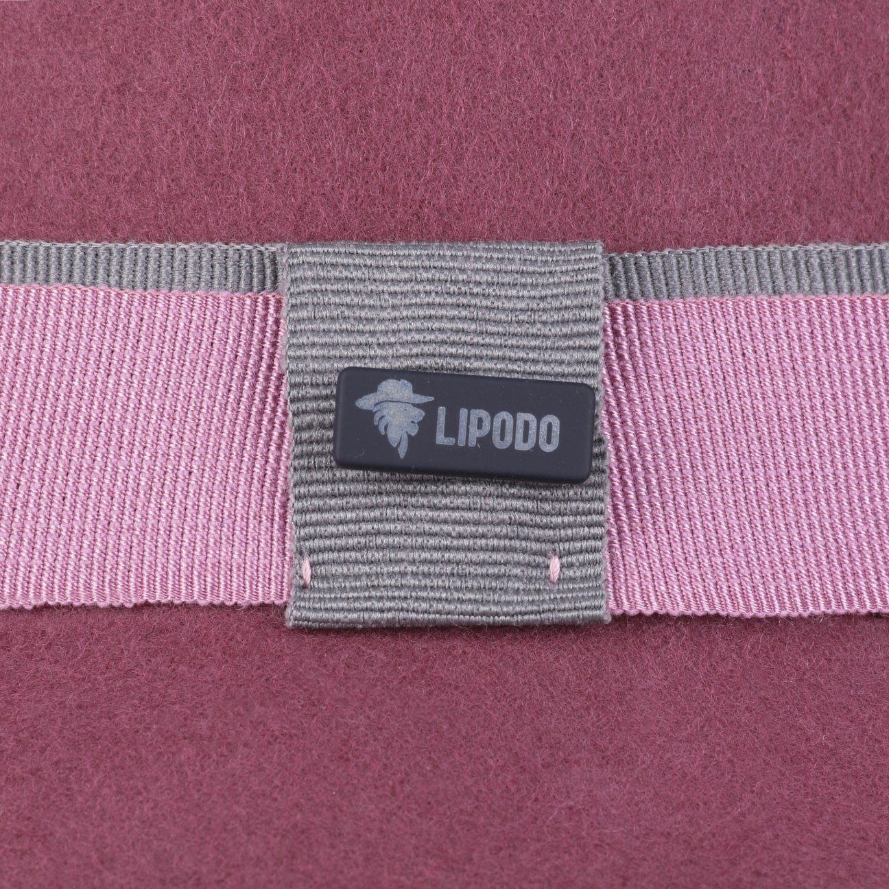 pink Ripsband, Italy in mit Wollfilzhut Lipodo Fedora Made (1-St)