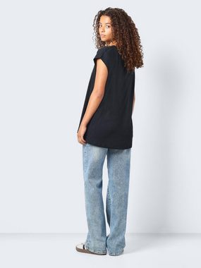 Noisy may Kurzarmshirt NMMATHILDE S/S LOOSE LONG TOP FWD NOOS