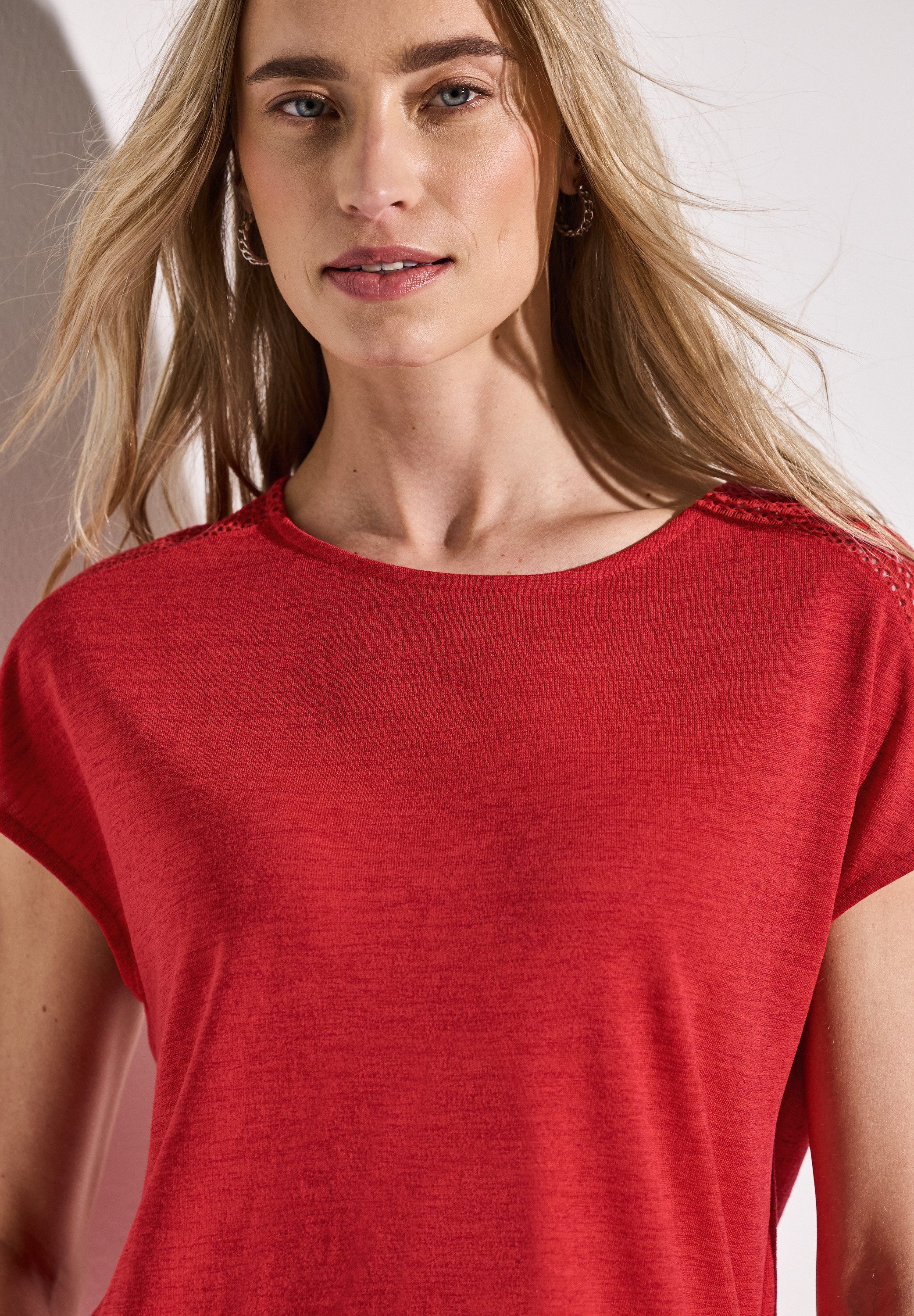 STREET ONE T-Shirt mit Spitzendetail