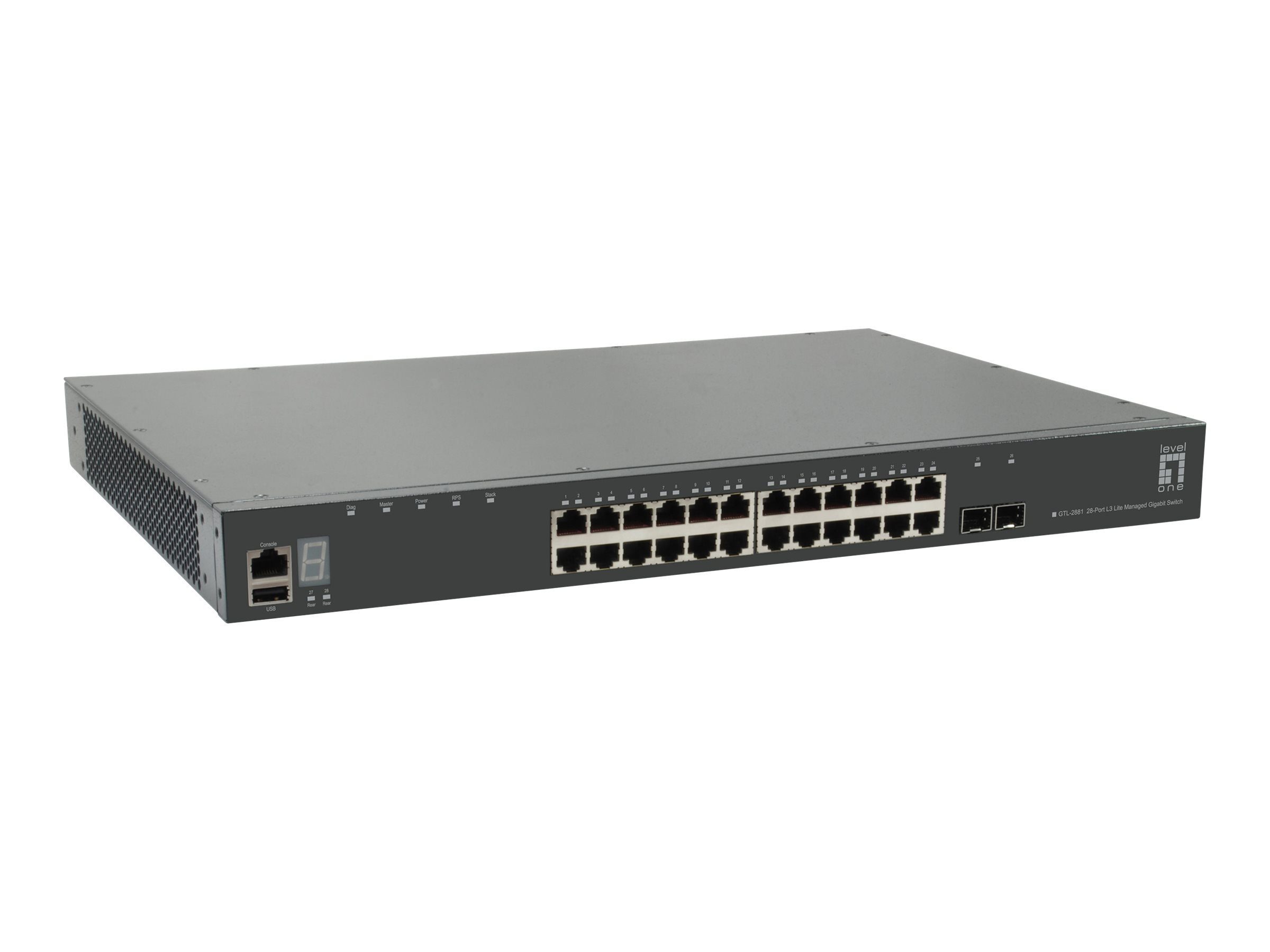 LEVEL ONE 28-Port-Stackable-L3-Switch Netzwerk-Switch