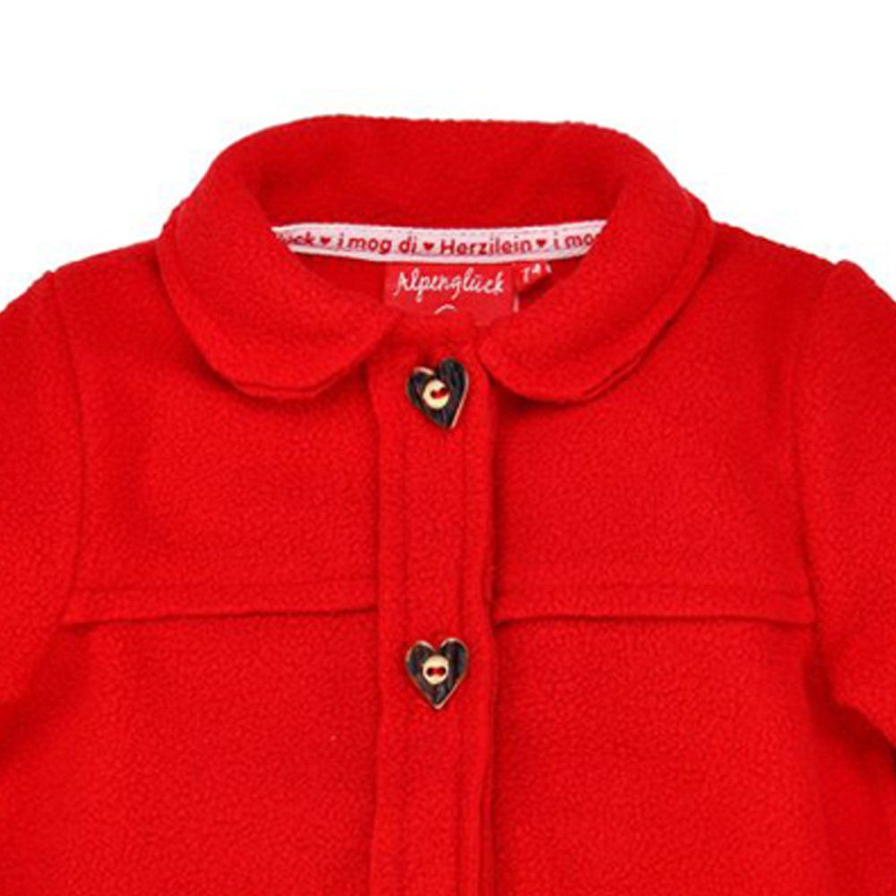 BONDI Strickjacke BONDI Mädchen Trachten Fleecejacke 'Herzilein' 866