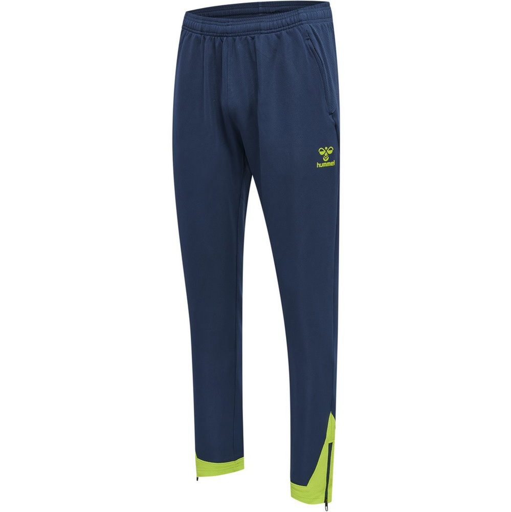 hummel Sporthose hmlLEAD Poly Pants (Seitentaschen, dehnbarer Sweatstoff) Lang darkblau