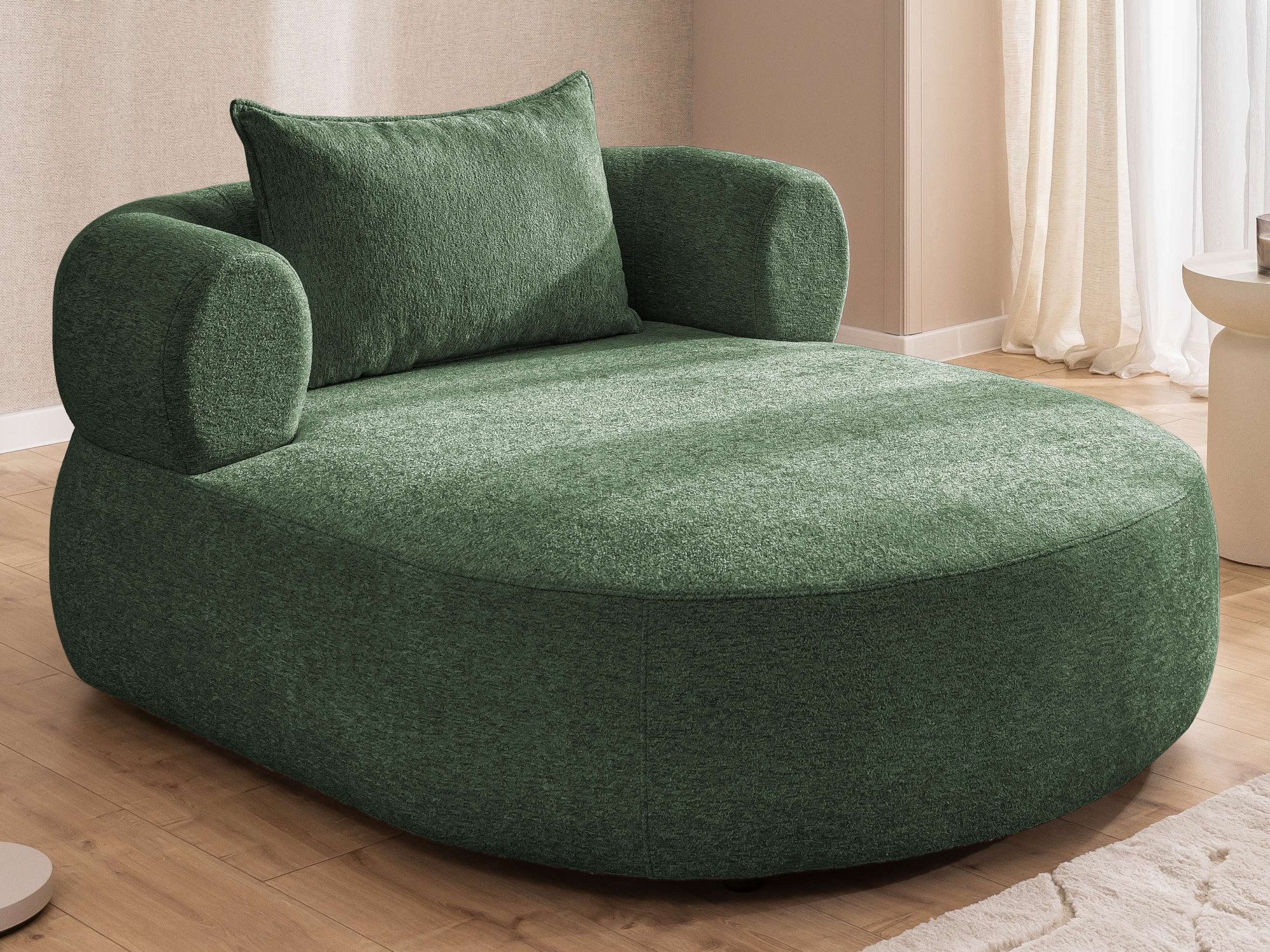Home affaire XXL-Sessel LUSSAC Loveseat extra tief, große Sitzfläche, Maße B/T/H: 123/158/78cm, hoher Sitzkomfort und modernes Design, Sofa ohne Bettfunktion