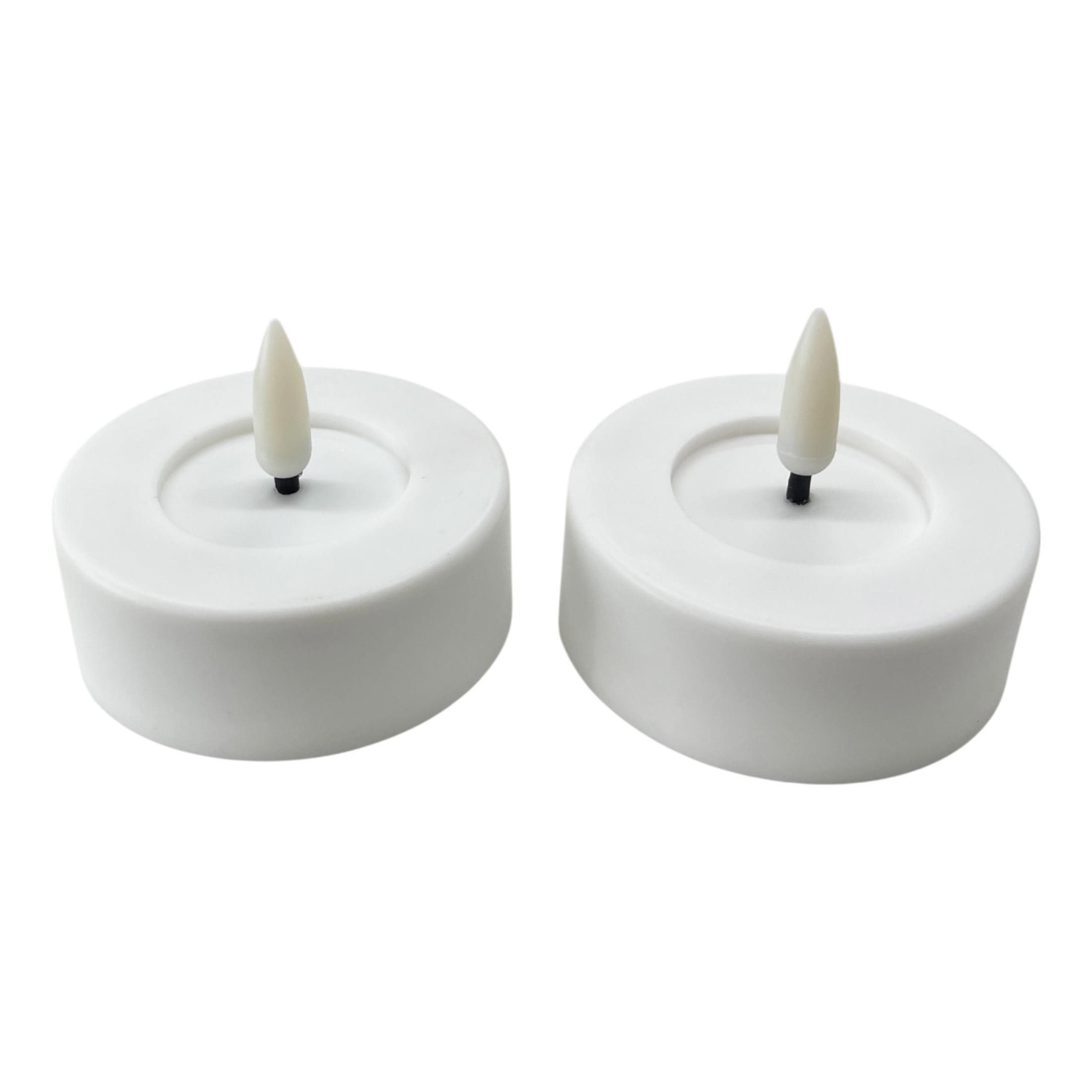 Countryfield LED-Kerze (2-tlg), Teelichter outdoor weiß 3D-Flamme Timer 6,5 günstig online kaufen