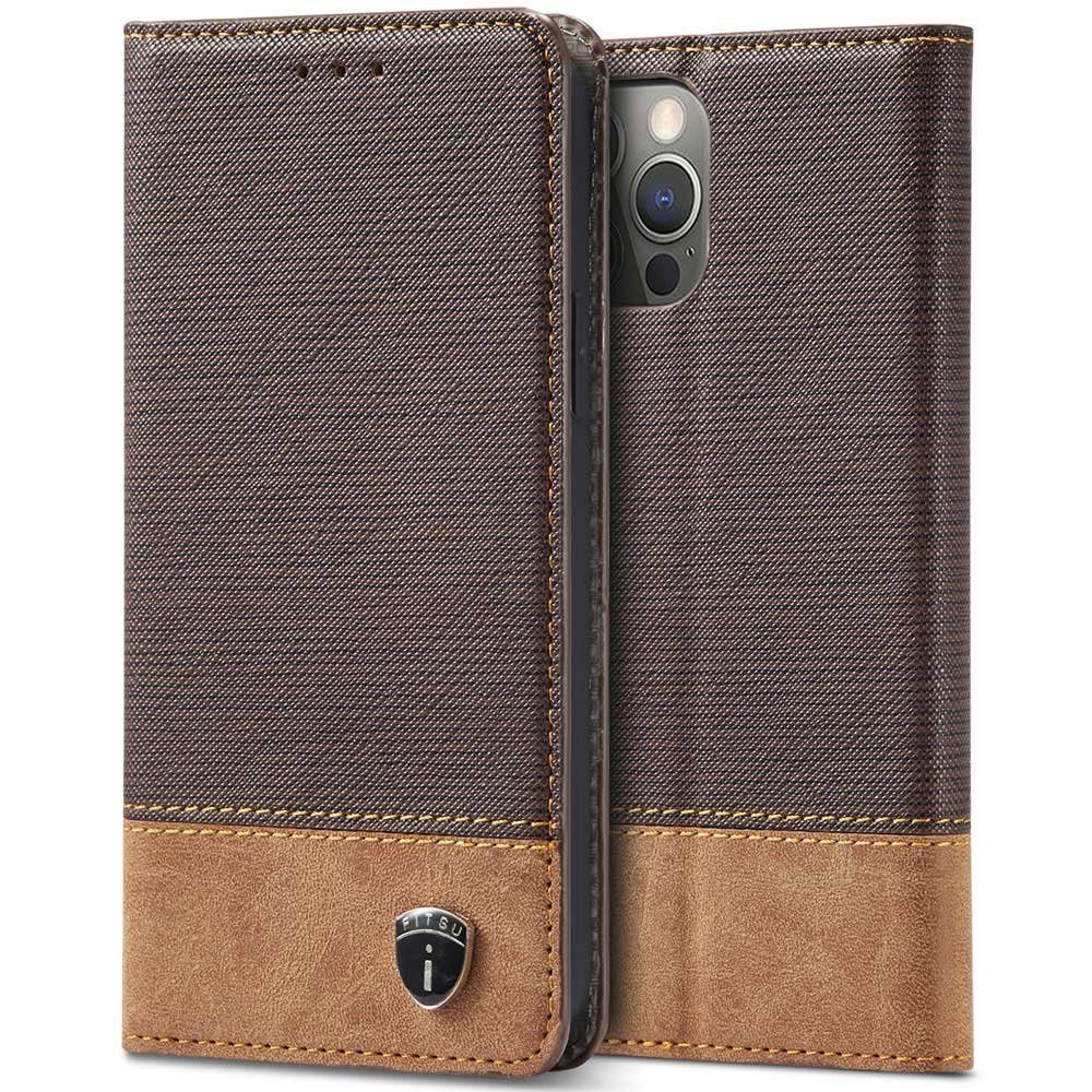 FITSU Handyhülle Handytasche für iPhone 12 Mini Hülle 5,4 Zoll, Handyhülle für iPhone 12 Mini Schutzhülle, Flip Case mit Kartenfach