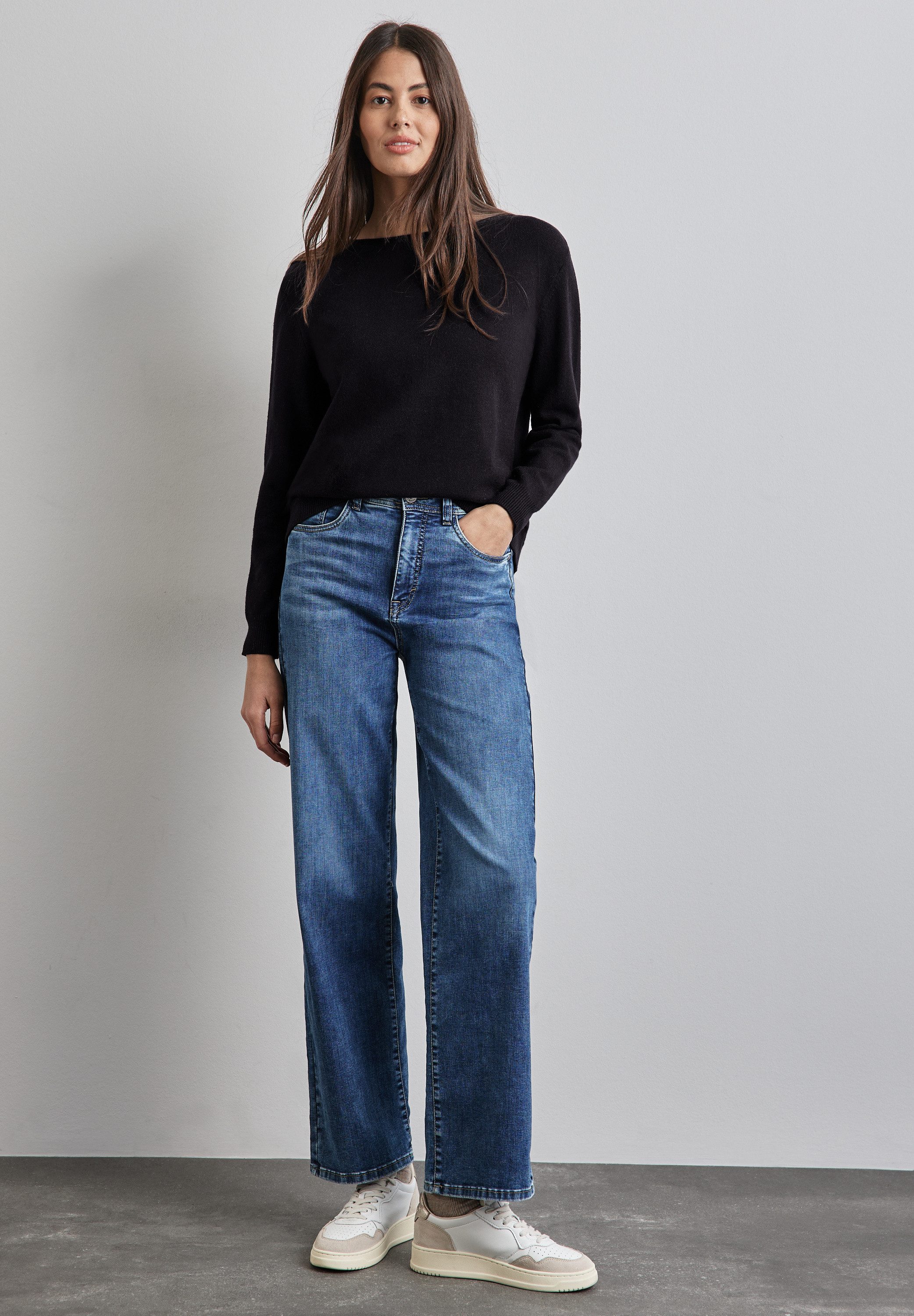 STREET ONE Strickpullover mit U-Boot-Ausschnitt