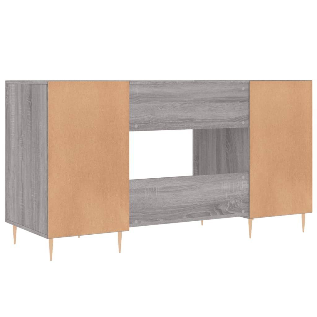 furnicato Schreibtisch Grau Sonoma 140x50x75 cm Holzwerkstoff