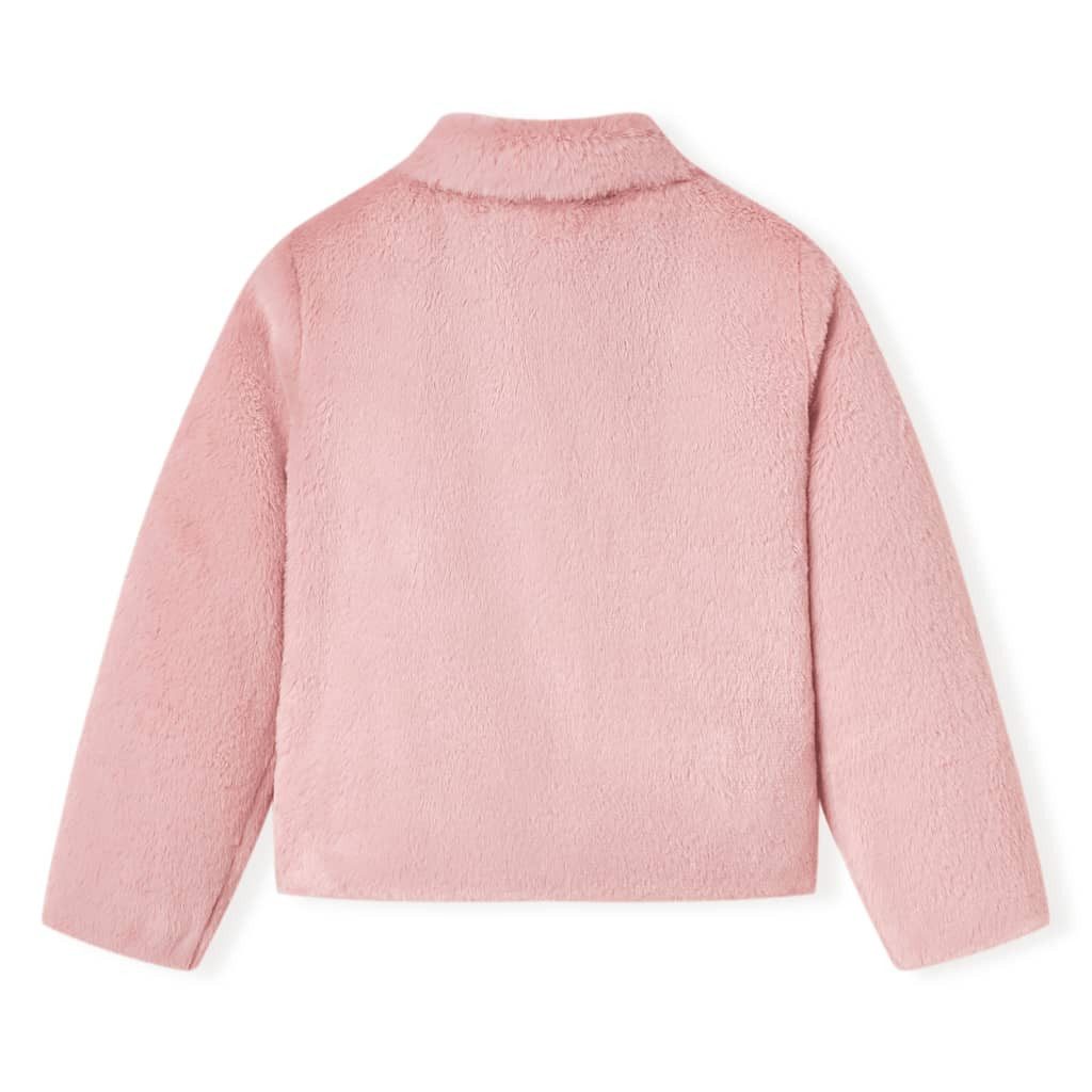 vidaXL Wintermantel Kindermantel Kunstpelz Rosa 92