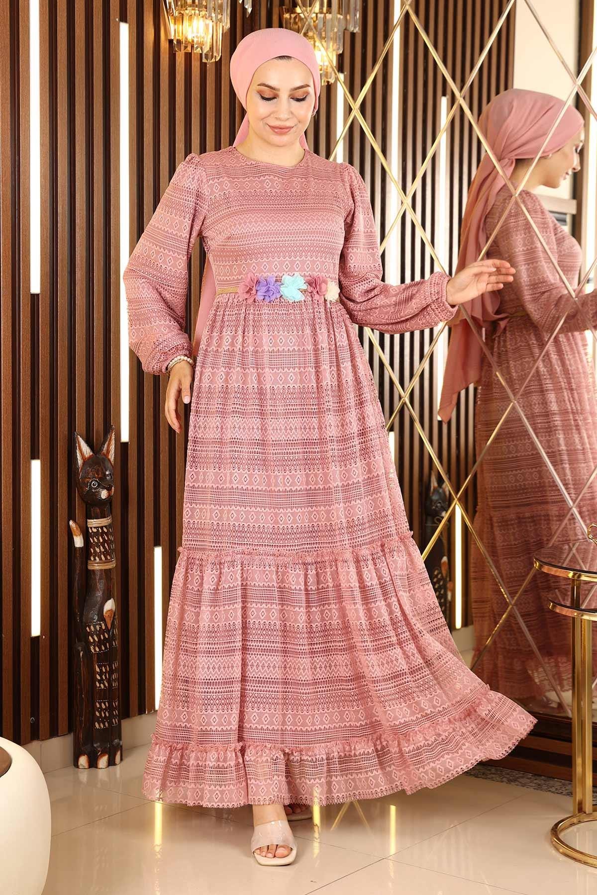 MODAMİHRAM Maxikleid Spitzen Meerjungfrau Kleid