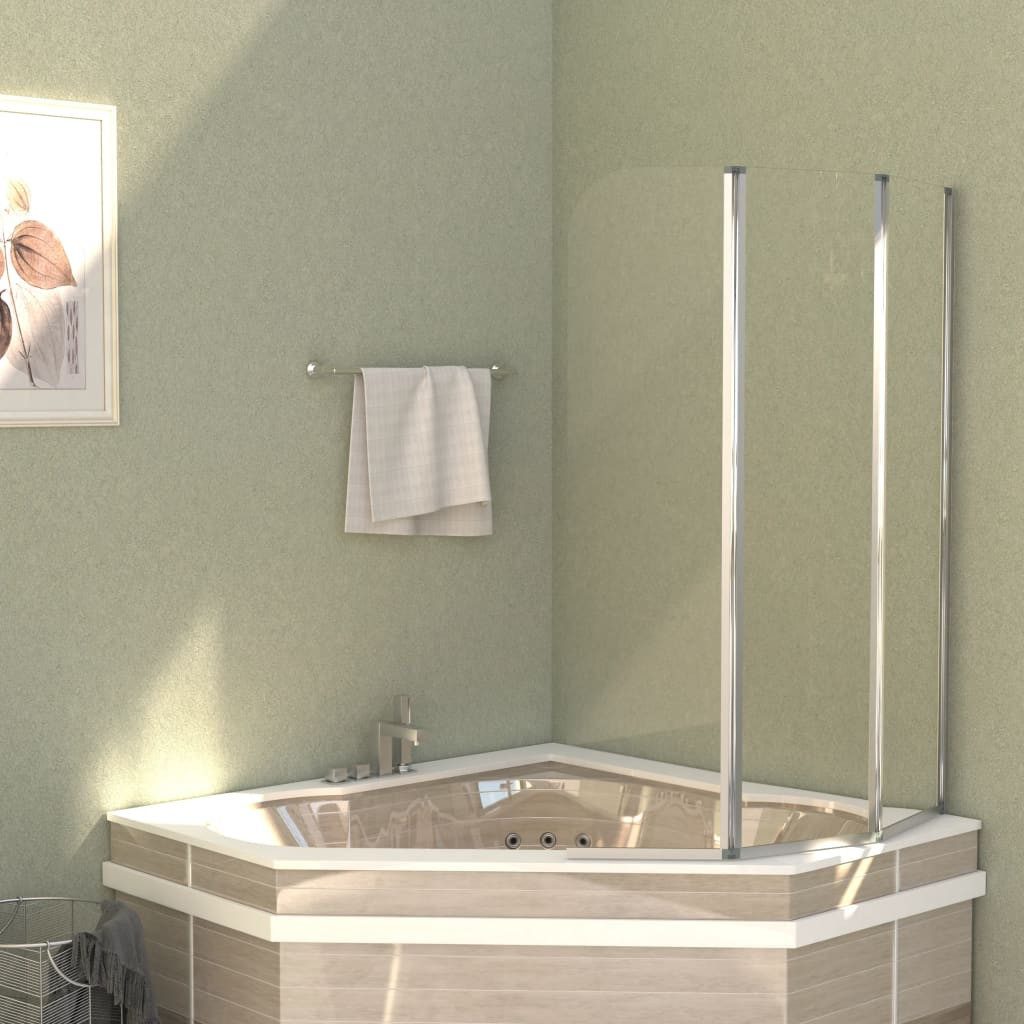 vidaXL Duschwand Duschabtrennungen 2 Stk. 104x130 cm Hartglas Transparent