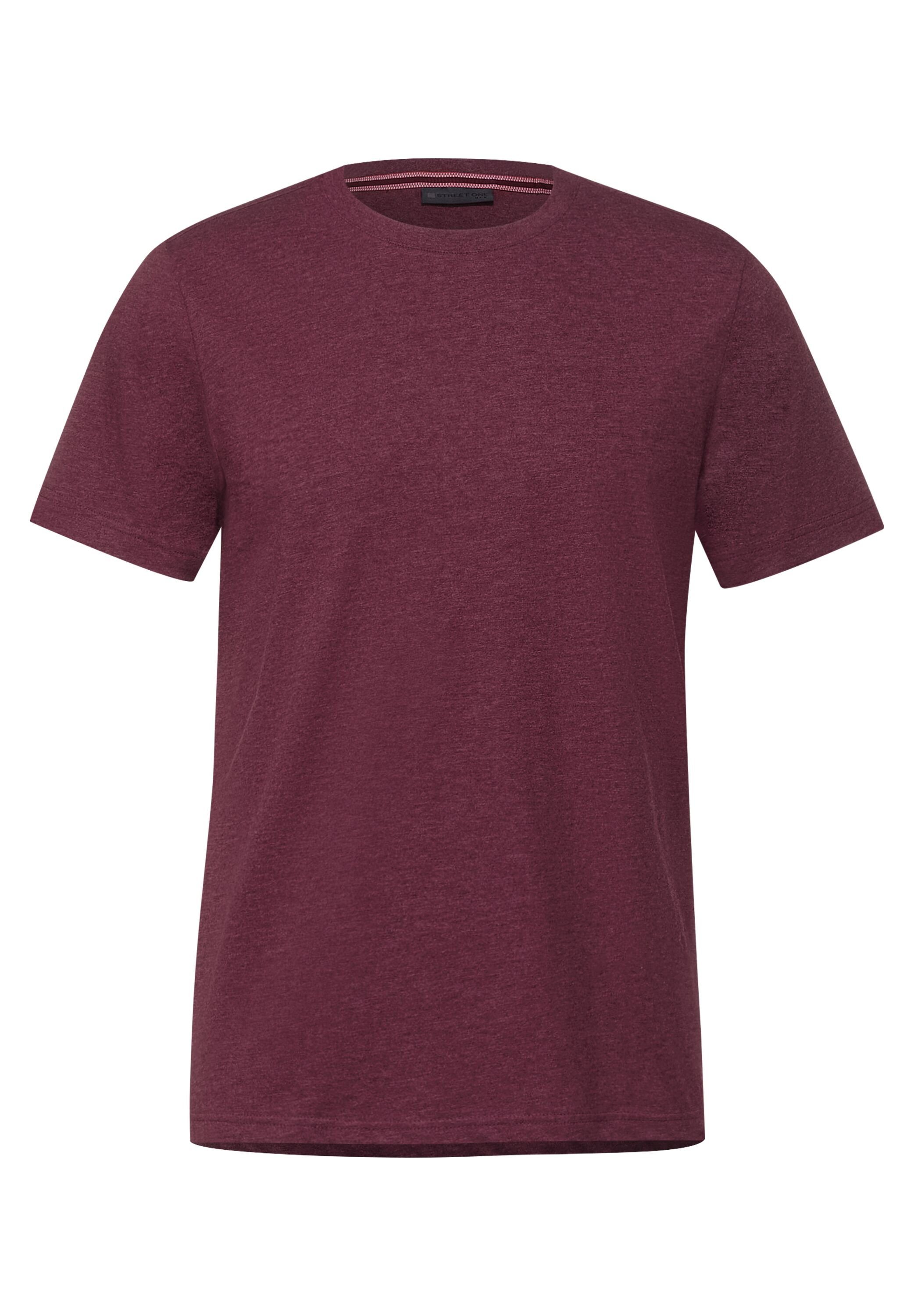 melange MEN portwine Melange in Optik STREET T-Shirt red ONE
