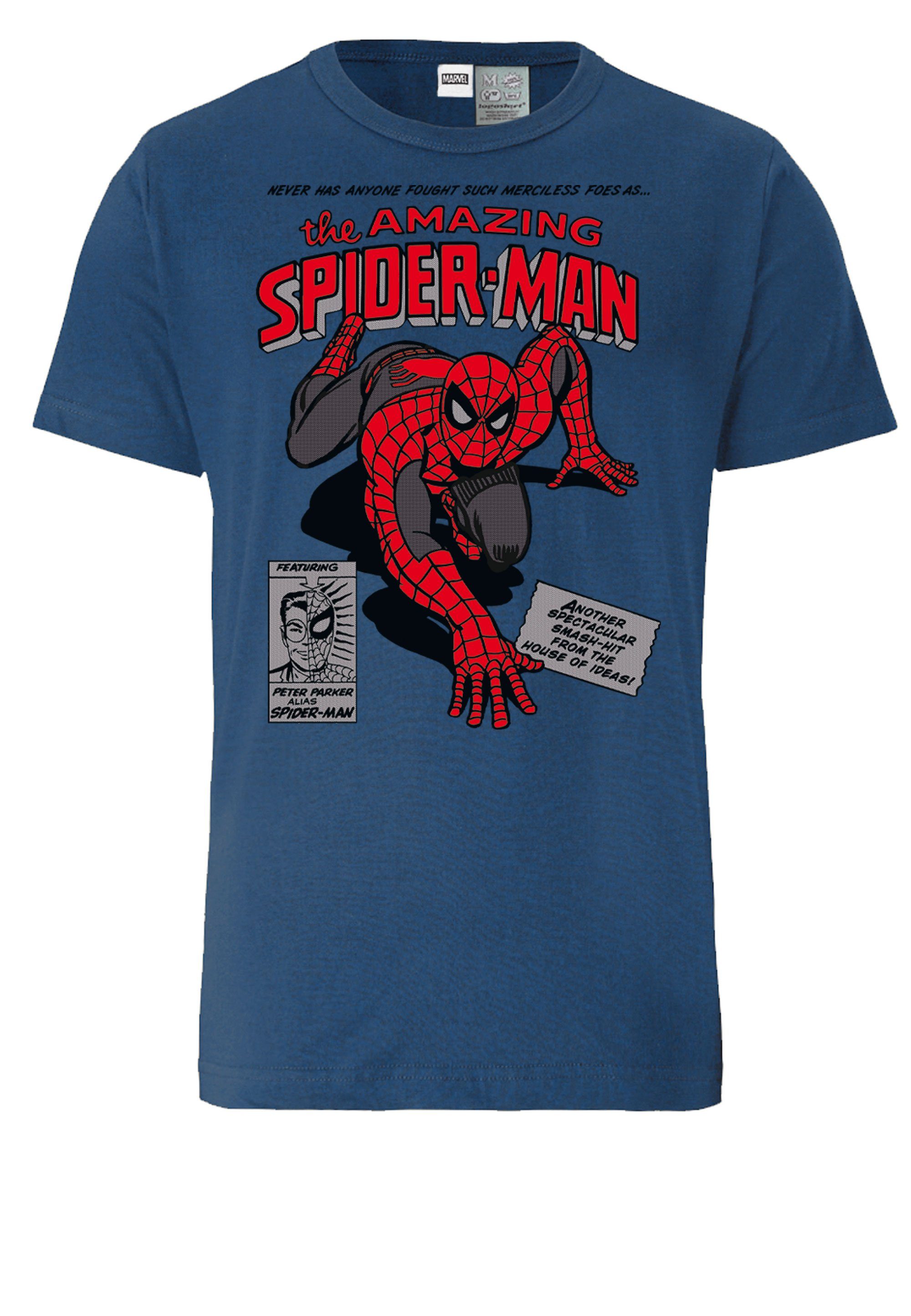 LOGOSHIRT T-Shirt Marvel - Spider-Man mit Merciless lizenziertem Foes Print