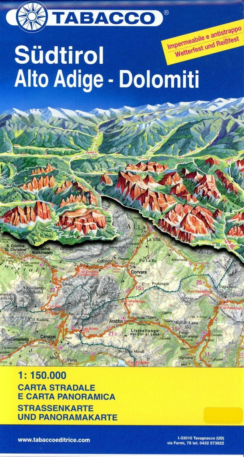 Strassenkarte Südtirol / Alto Adige - Dolomiti 1:150 000 / diverse