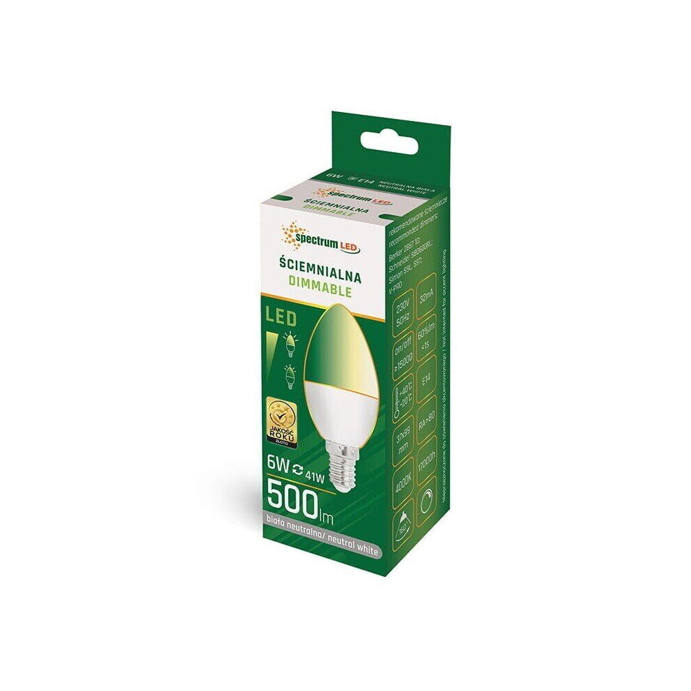 Spectrum LED-Leuchtmittel LED E14 C35 6W günstig online kaufen