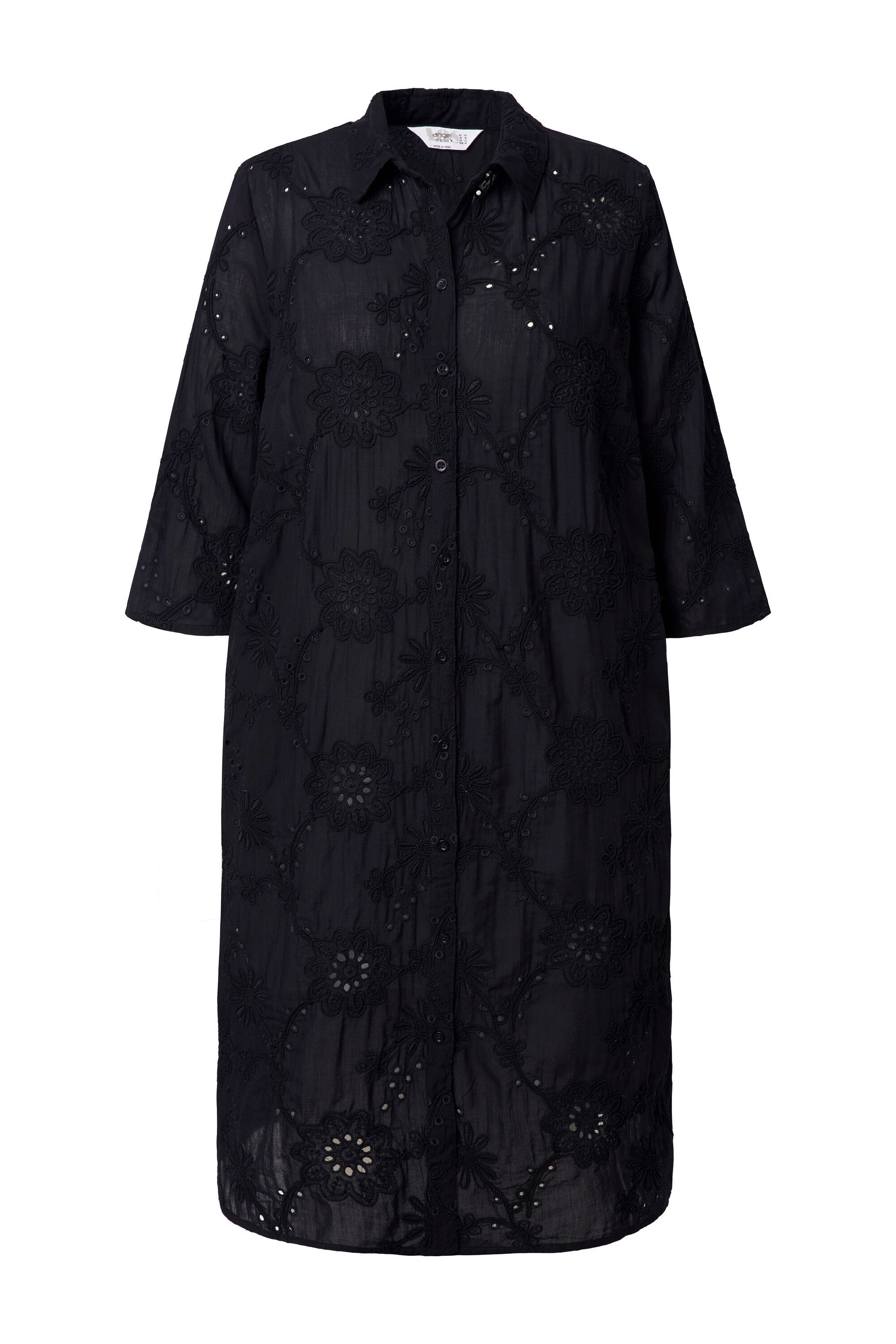 Angel of Style Jerseykleid Hemdblusenkleid A-Linie Lochstickerei günstig online kaufen