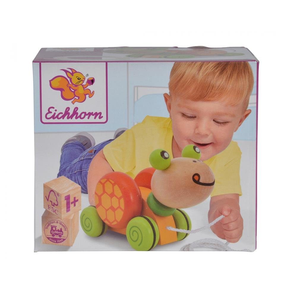 Eichhorn Nachziehtier Schildkröte, Nachziehspielzeug Babyspielzeug Holzspielzeug