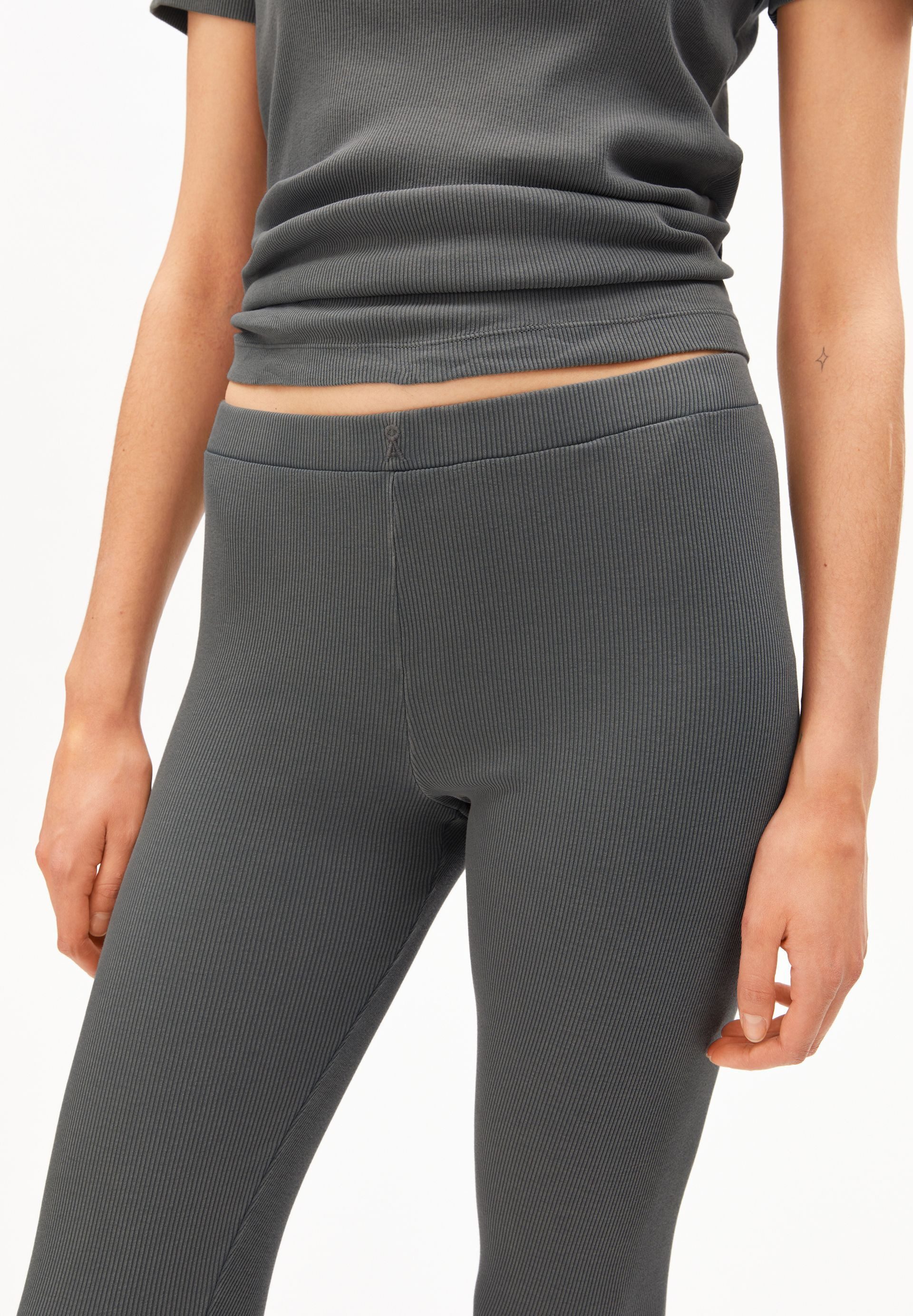 Armedangels Leggings GMT DYE RIB Ripp-Leggings aus Bio-Baumwoll Mix