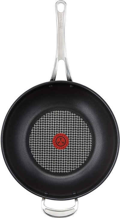 Tefal Wok Jamie Oliver E30 Wokpfanne 30cm Induktion, 3 Tlg, Antihaft, Wok Pfanne, Edelstahl 18/10 (Pfanne, Bratpfannen Set, Pfannenset, Wok, Wokpfanne, Schmorpfanne, 3-tlg., Pfannen Inkl. 1 Wender & Filzschoner), Ohne Fett / Öl braten, Säurebeständig, Hitzebeständig, Hochrand