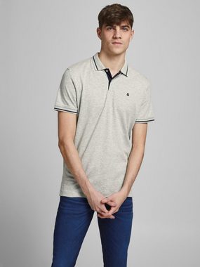 Jack & Jones Poloshirt Polo Shirt JJEJERSEY Sommer Hemd Kragen Jersey Cotton (1-tlg) 3614 in Hellgrau