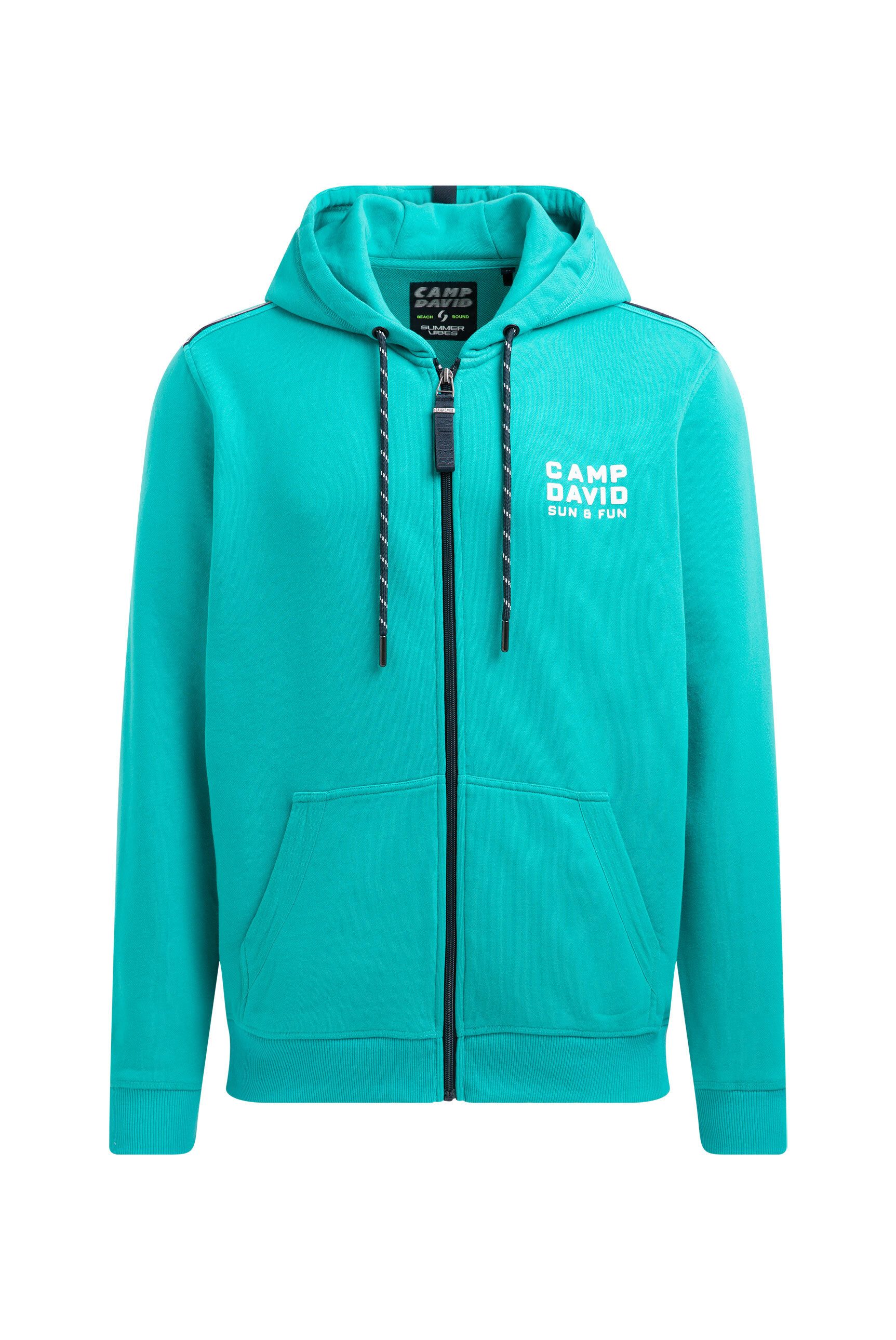 CAMP DAVID Kapuzensweatjacke aus Baumwolle günstig online kaufen