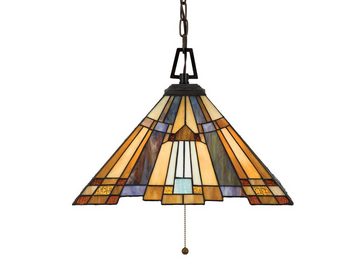 meineWunschleuchte LED Pendelleuchte, LED wechselbar, warmweiß, Tiffany Lampe Landhaus-stil für über-n Esstisch & Couchtisch, Ø43cm